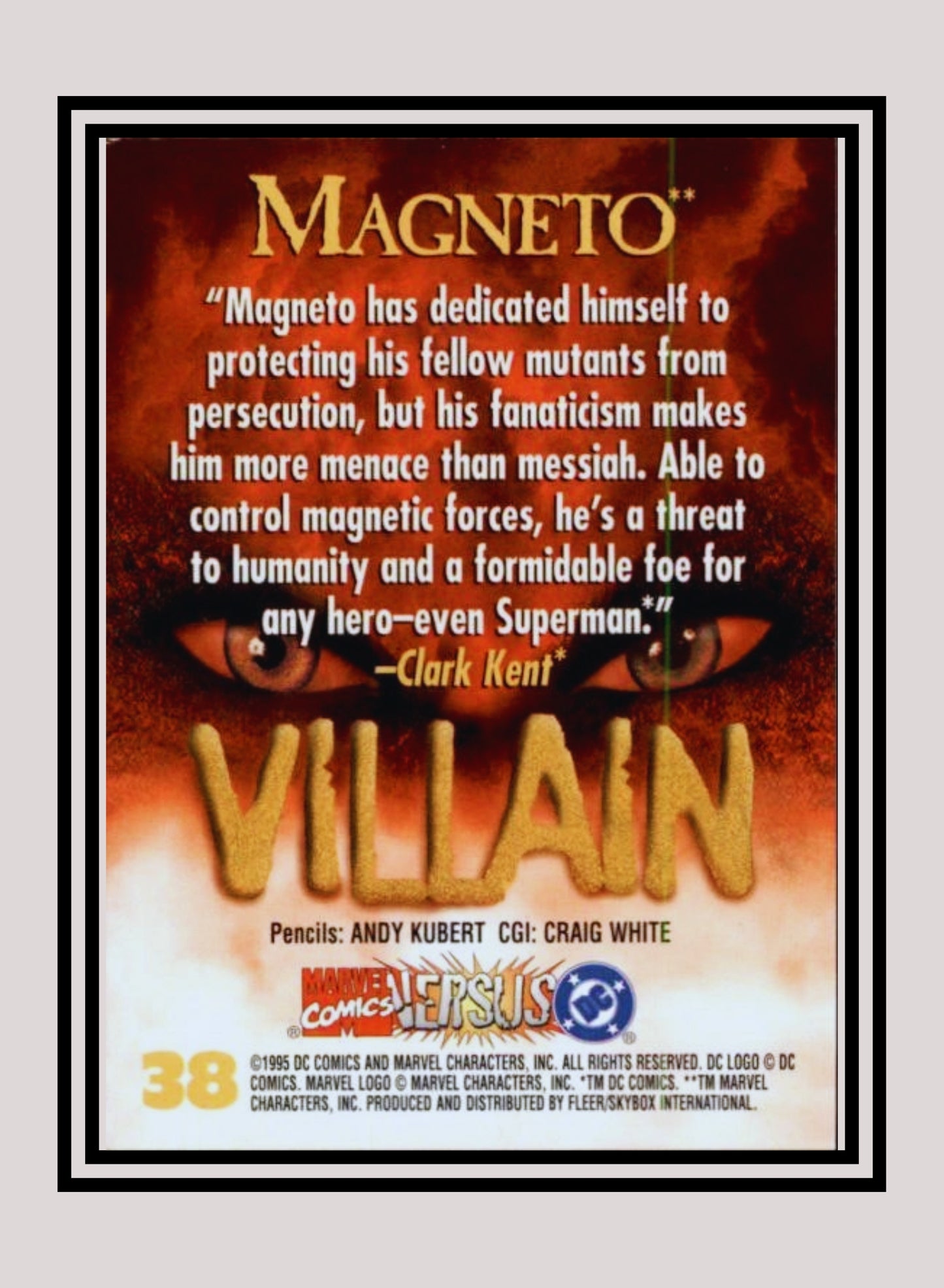 Marvel! 1x Magneto - Base (#038 - 1995 Fleer DC vs. Marvel Comics)