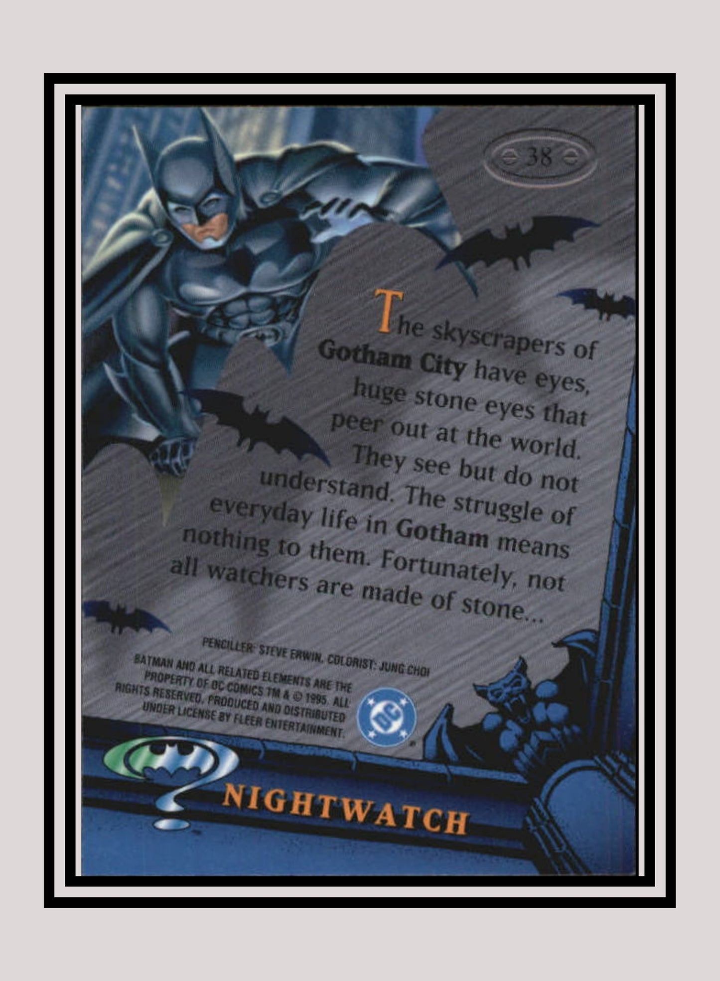 DC! 1x Night Watch - Base Metal (#038 - 1995 Fleer Batman Forever Metal)