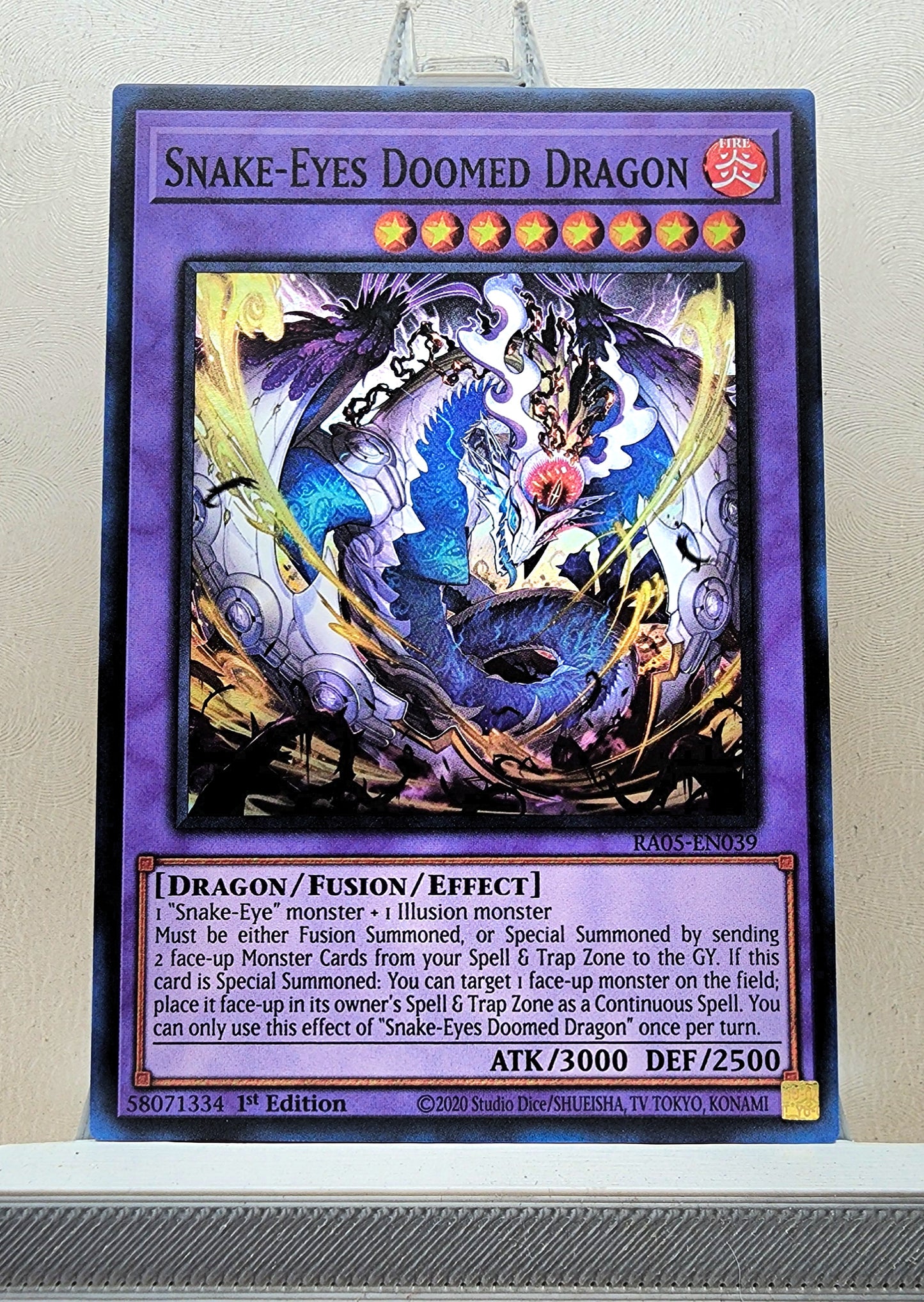 Yugioh! 1x Snake-Eyes Doomed Dragon (RA05 - Super Rare) 1st Edition
