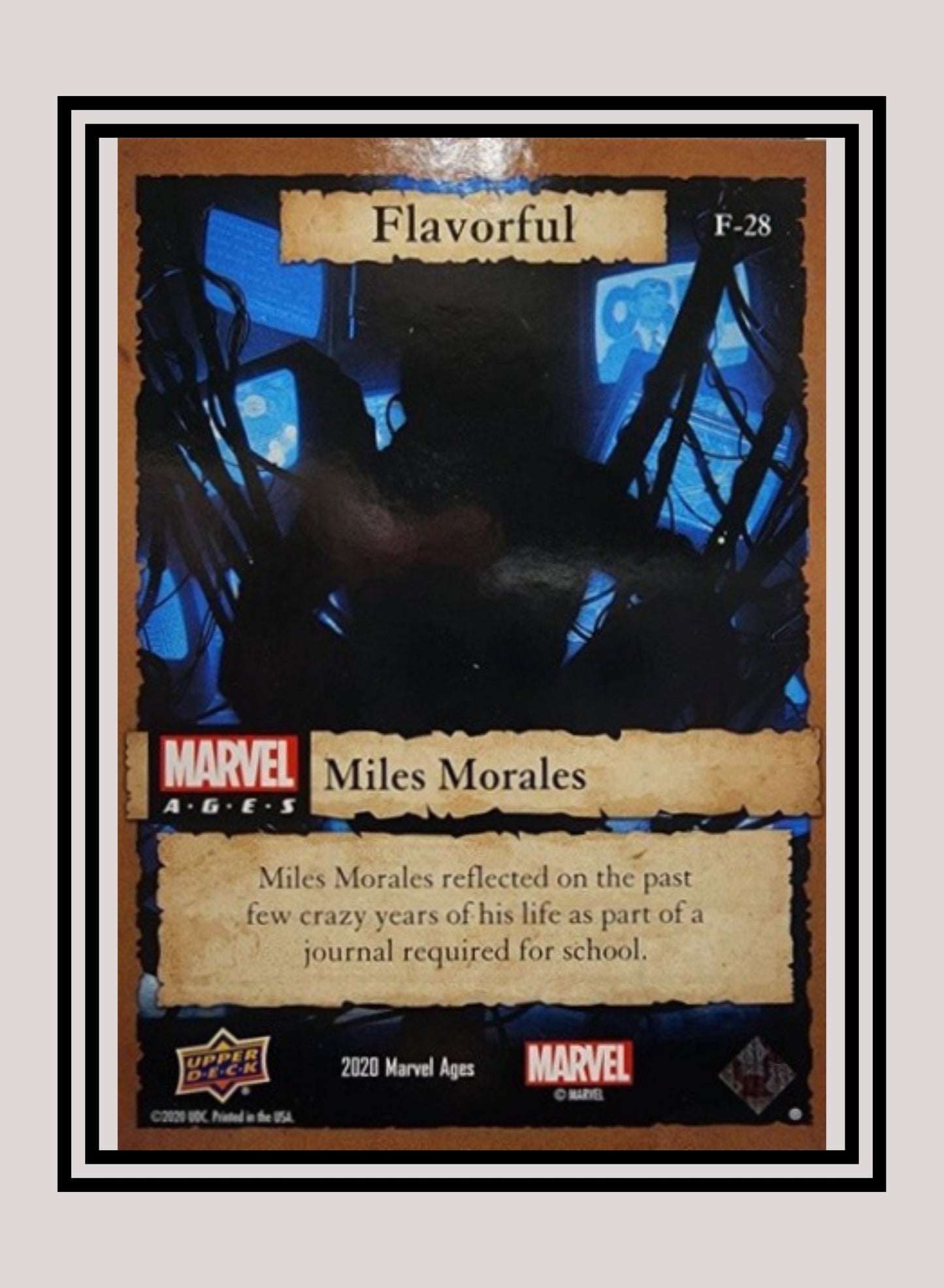 Marvel! 1x Miles Morales - Prism Refractor Flavorful (F-28 - 2020 Upper Deck Marvel Ages)