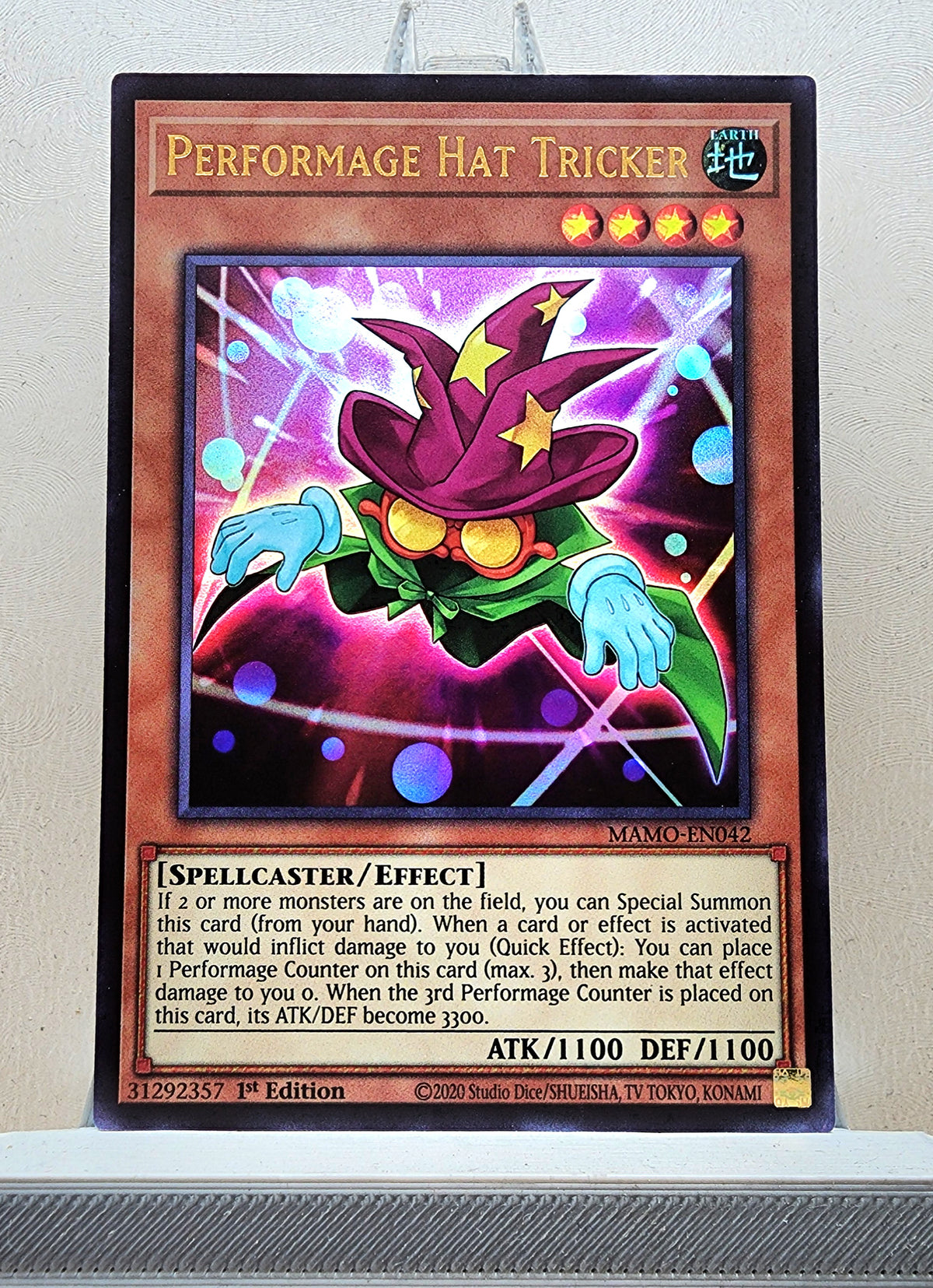 Yugioh! 1x Performage Hat Tricker (MAMO - Ultra Rare) 1st Edition