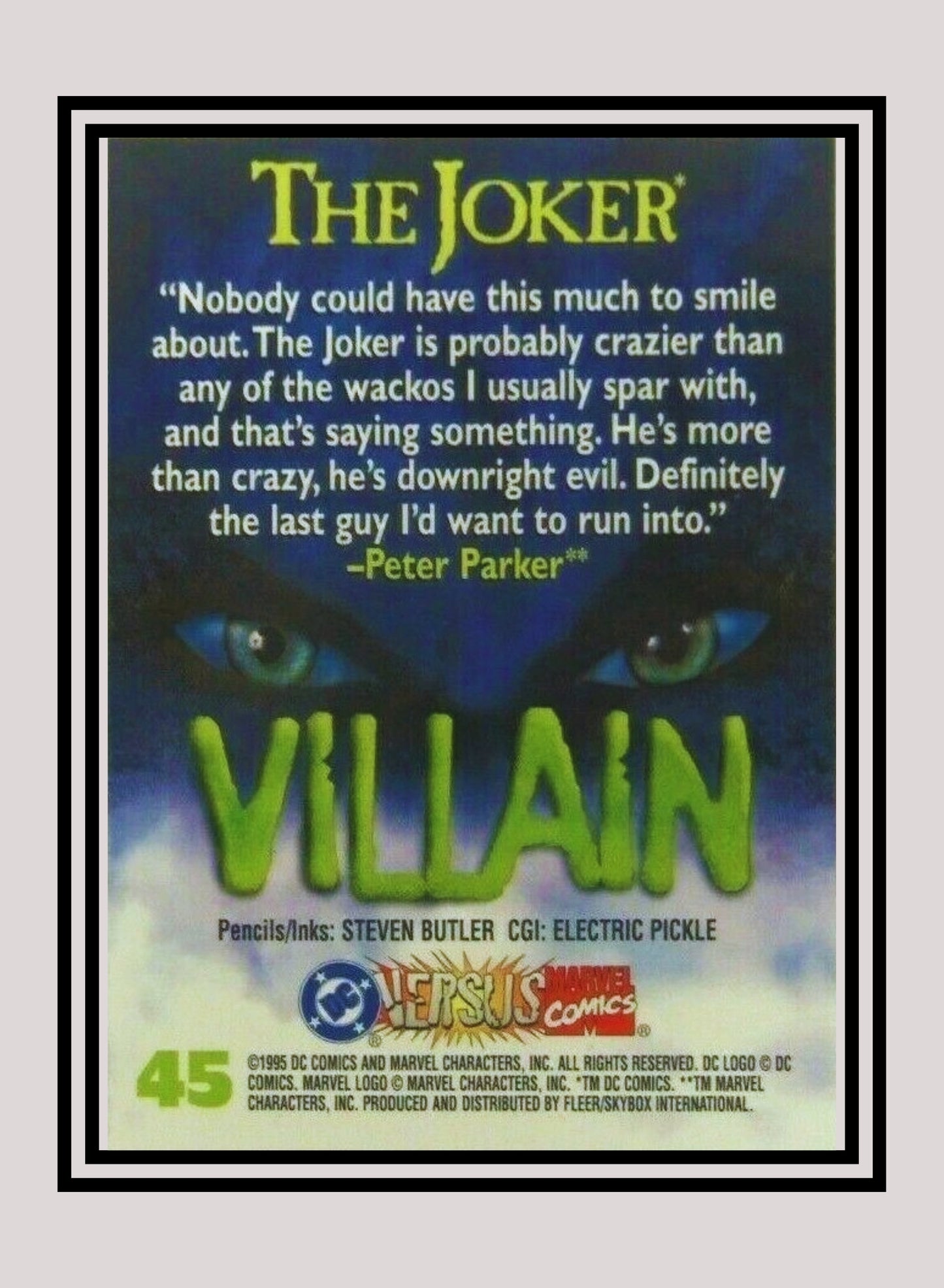 Marvel! 1x The Joker - Base (#045 - 1995 Fleer DC vs. Marvel Comics)