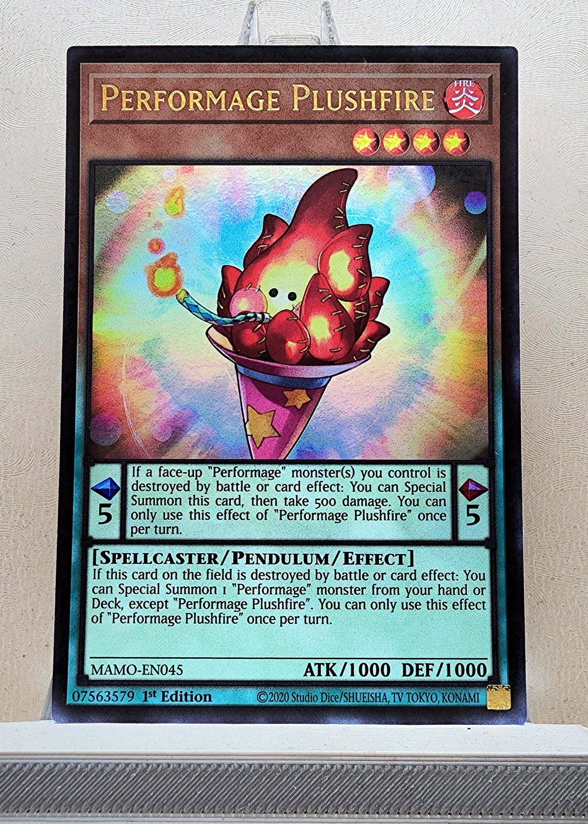 Yugioh! 1x Performage Plushfire (MAMO - Ultra Rare) 1st Edition