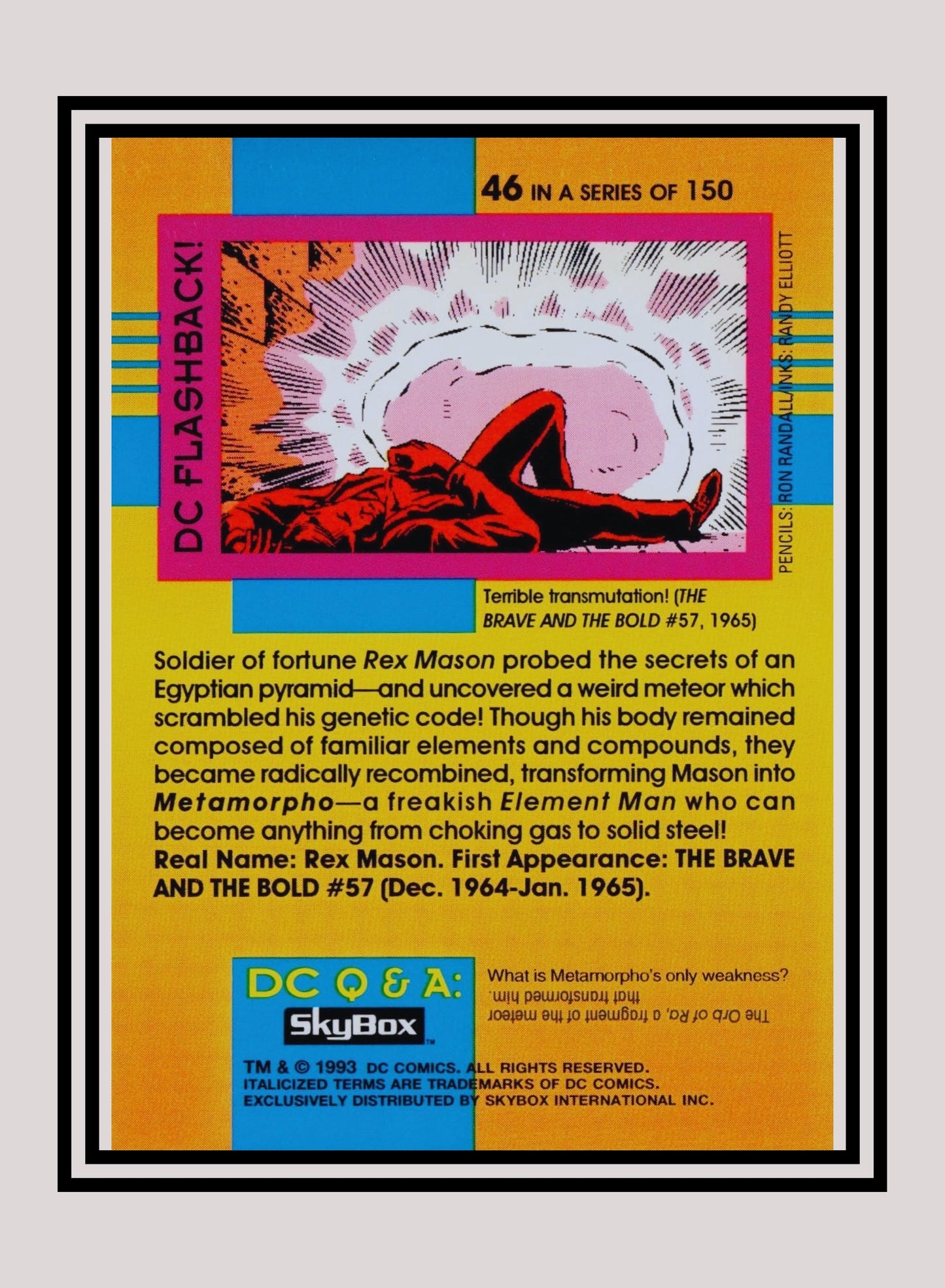 DC! 1x Metamorpho - Base (#046 - 1993 Skybox DC Cosmic Teams)