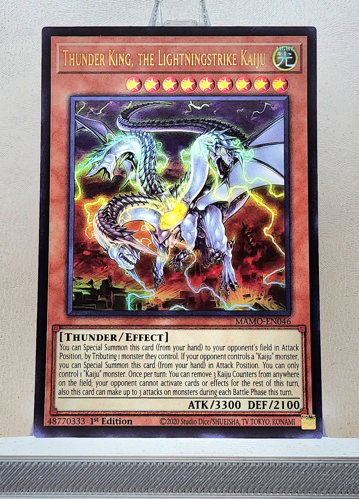 Yugioh! 1x Thunder King, the Lightningstrike Kaiju (MAMO - Ultra Rare) 1st Edition