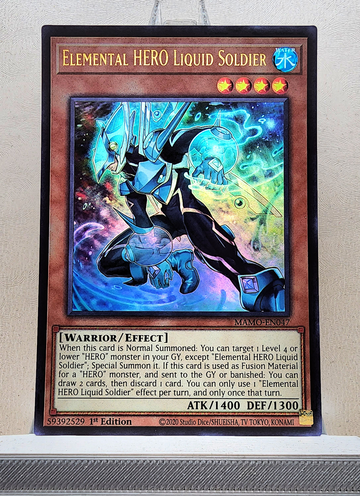 Yugioh! 1x Elemental HERO Liquid Soldier (MAMO - Ultra Rare) 1st Edition