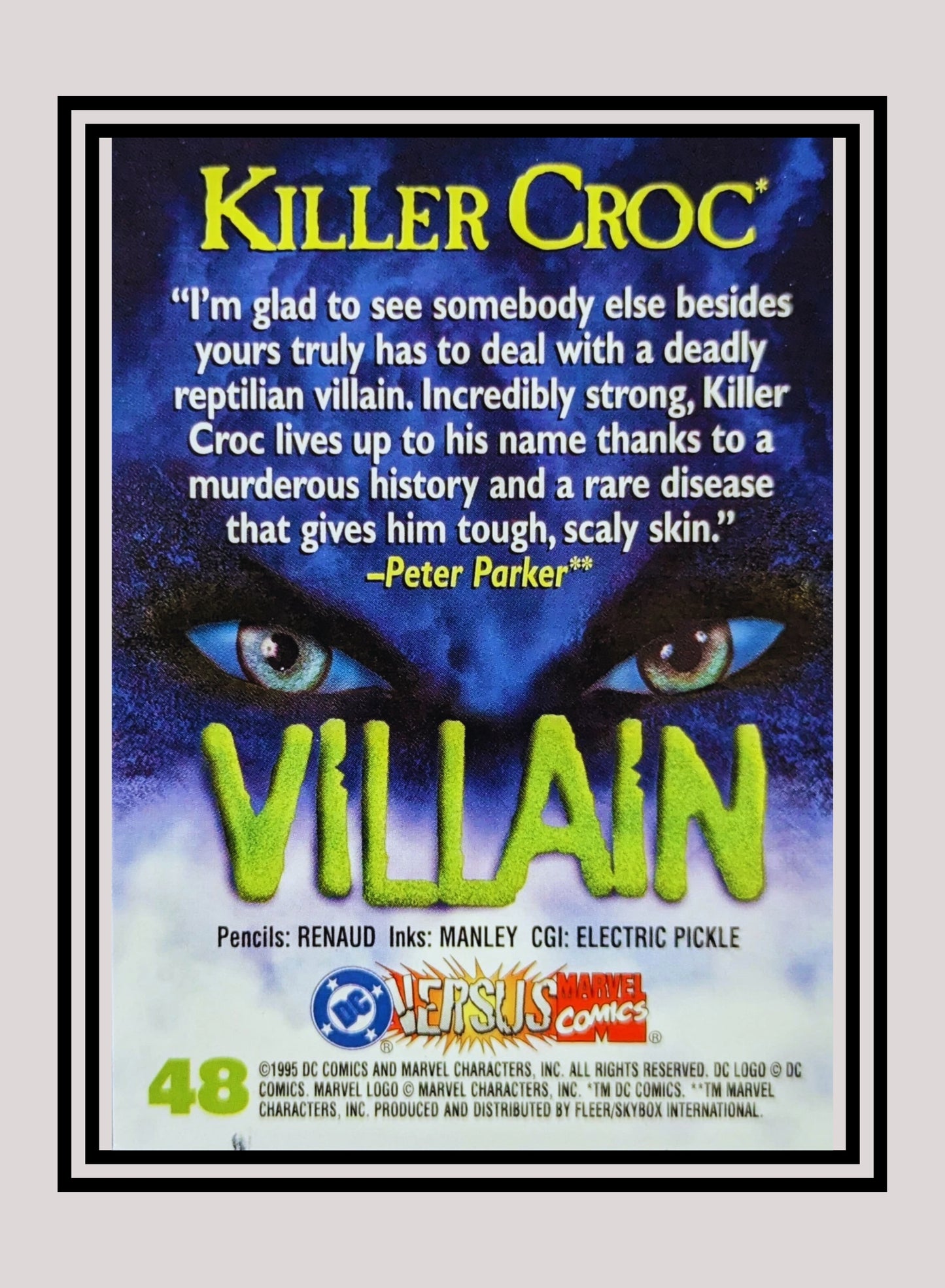 Marvel! 1x Killer Croc - Base (#048 - 1995 Fleer DC vs. Marvel Comics)