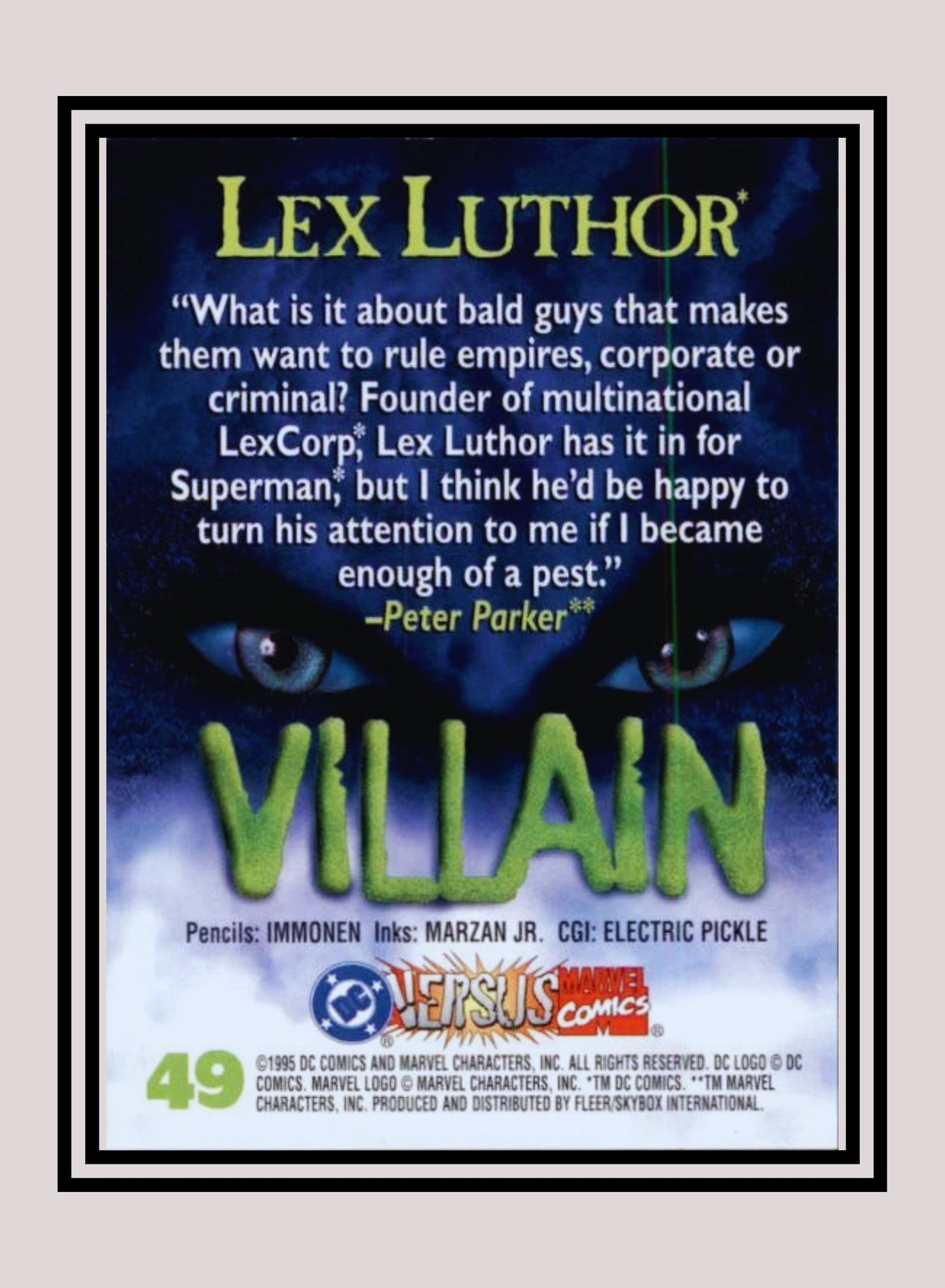 Marvel! 1x Lex Luthor - Base (#049 - 1995 Fleer DC vs. Marvel Comics)