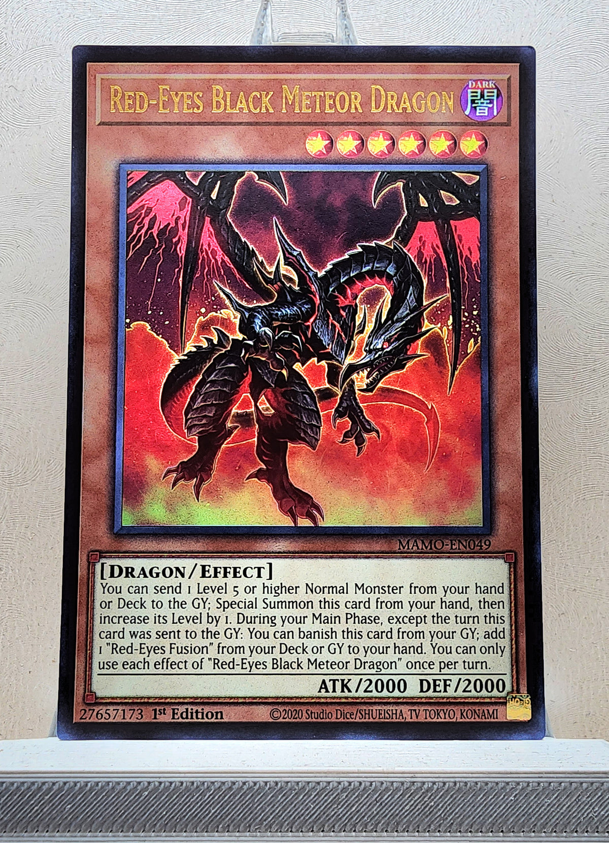Yugioh! 1x Red-Eyes Black Meteor Dragon (MAMO - Ultra Rare) 1st Edition