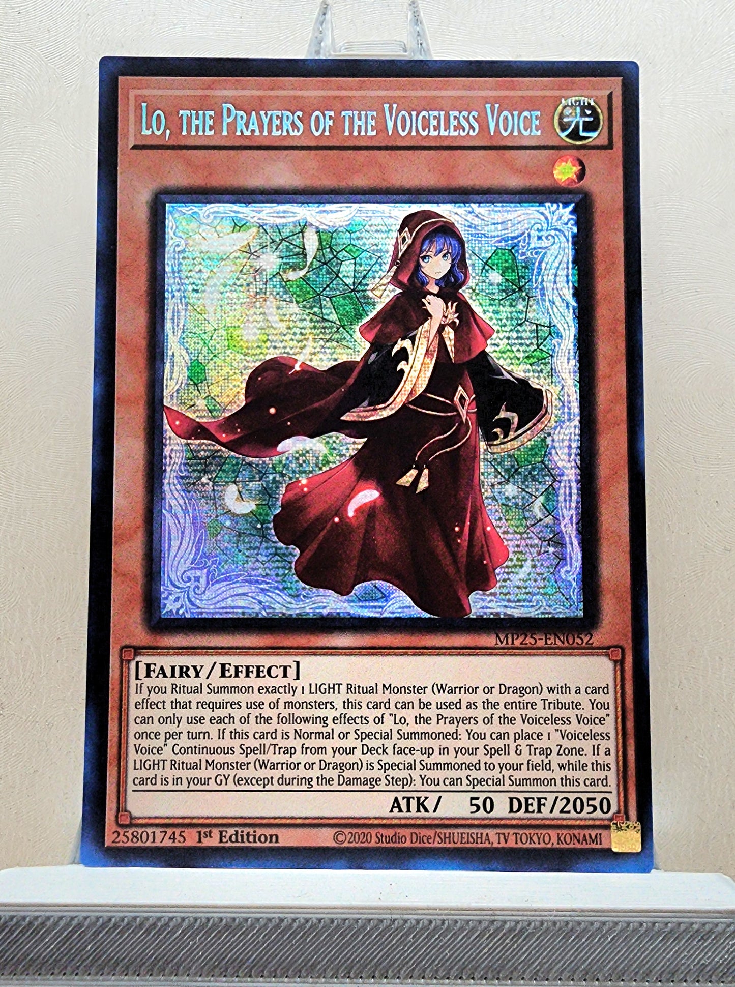 Yugioh! 1x Lo, the Prayers of the Voiceless Voice (MP25 - Prismatic Secret Rare) 1st Edition
