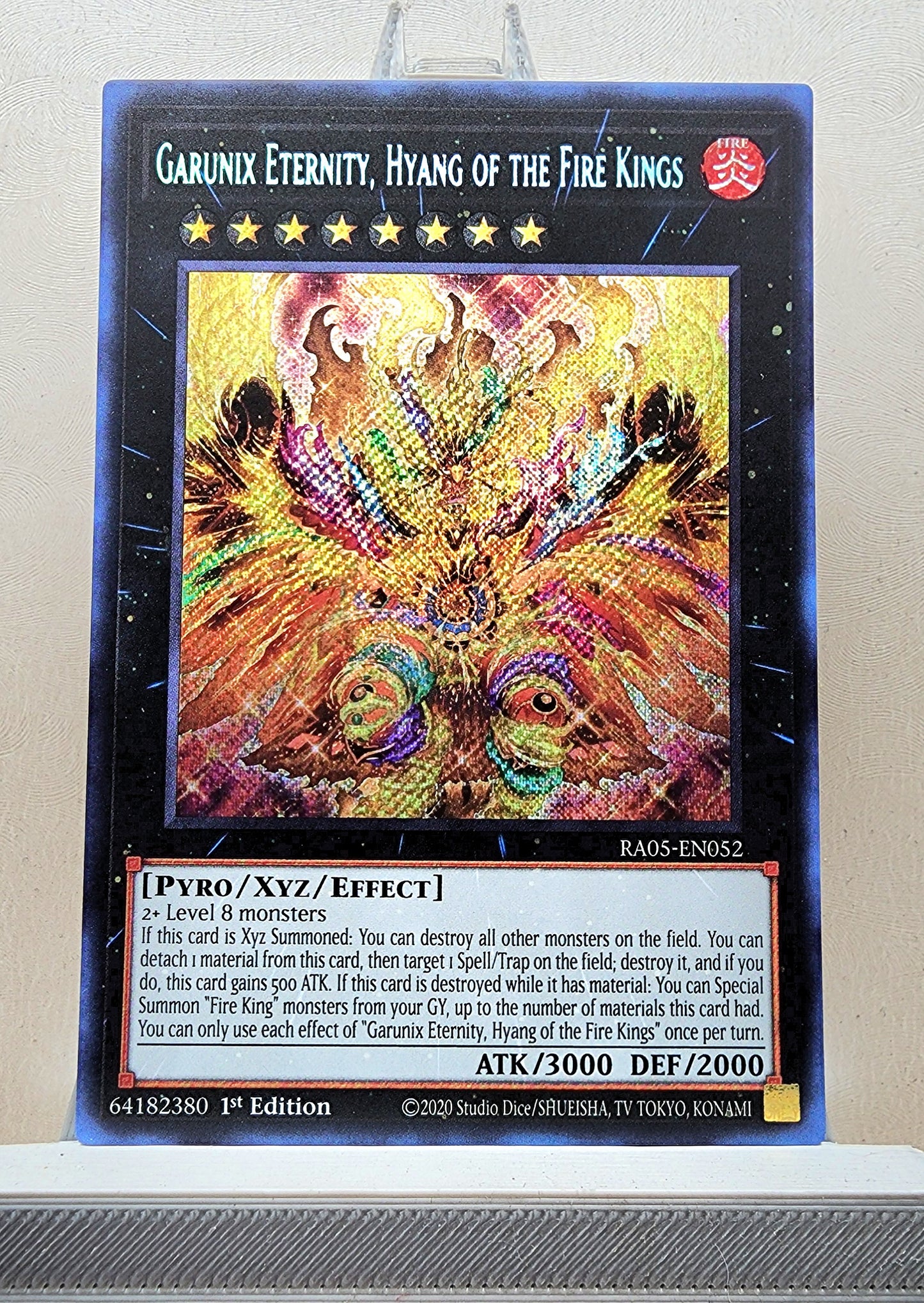 Yugioh! 1x Garunix Eternity, Hyang of the Fire Kings (RA05 - Secret Rare) 1st Edition