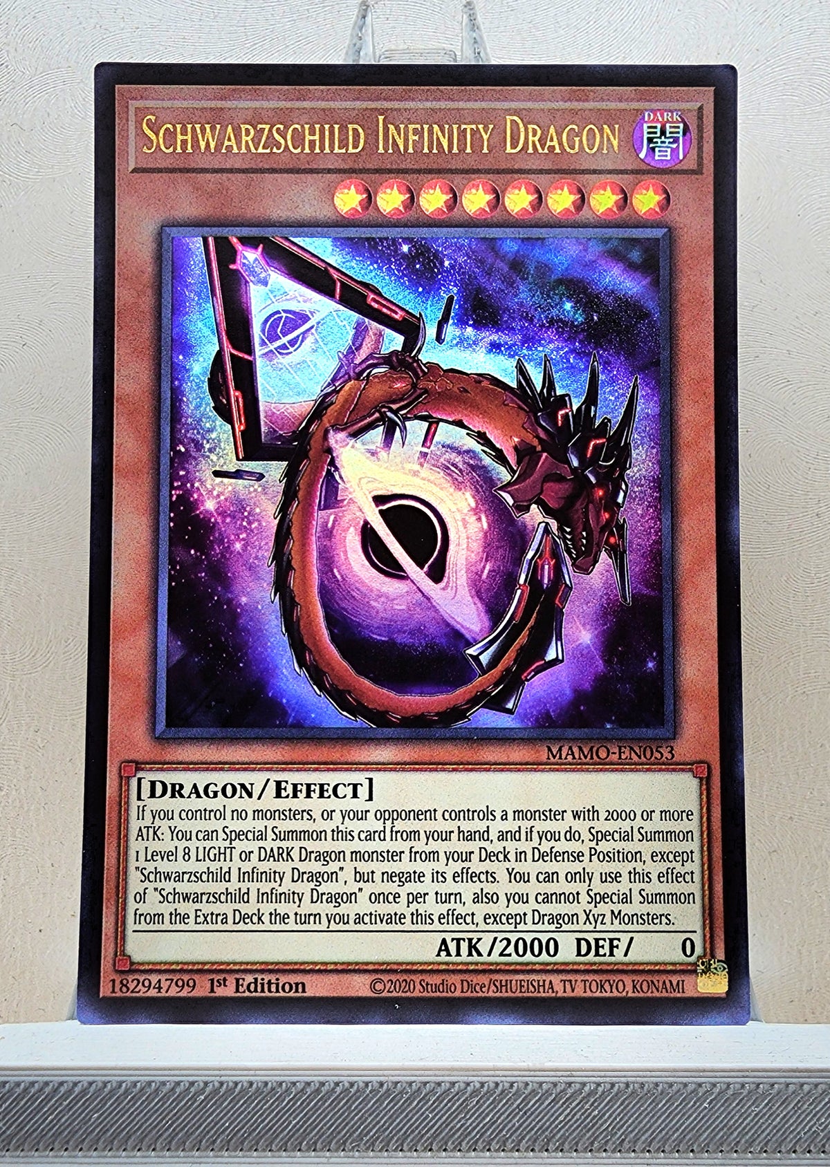Yugioh! 1x Schwarzschild Infinity Dragon (MAMO - Ultra Rare) 1st Edition