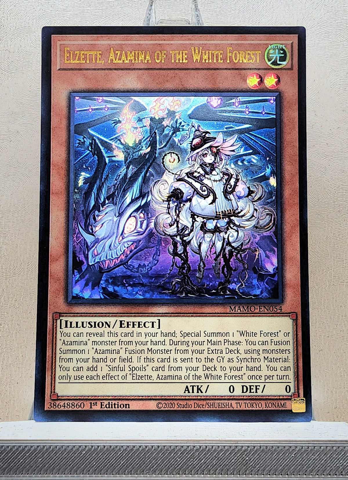 Yugioh! 1x Elzette, Azamina of the White Forest (MAMO - Ultra Rare) 1st Edition