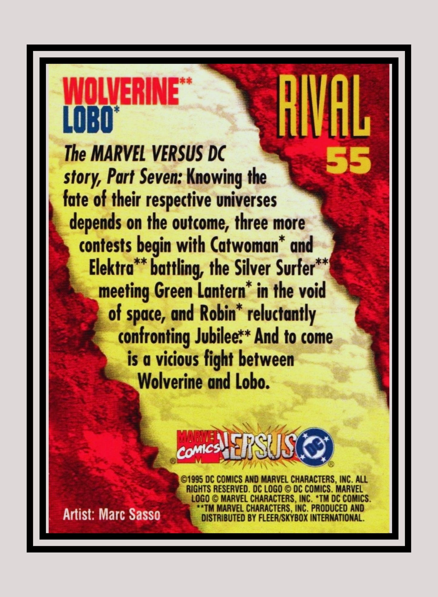 Marvel! 1x Wolverine / Lobo - Base (#055 - 1995 Fleer DC vs. Marvel Comics)