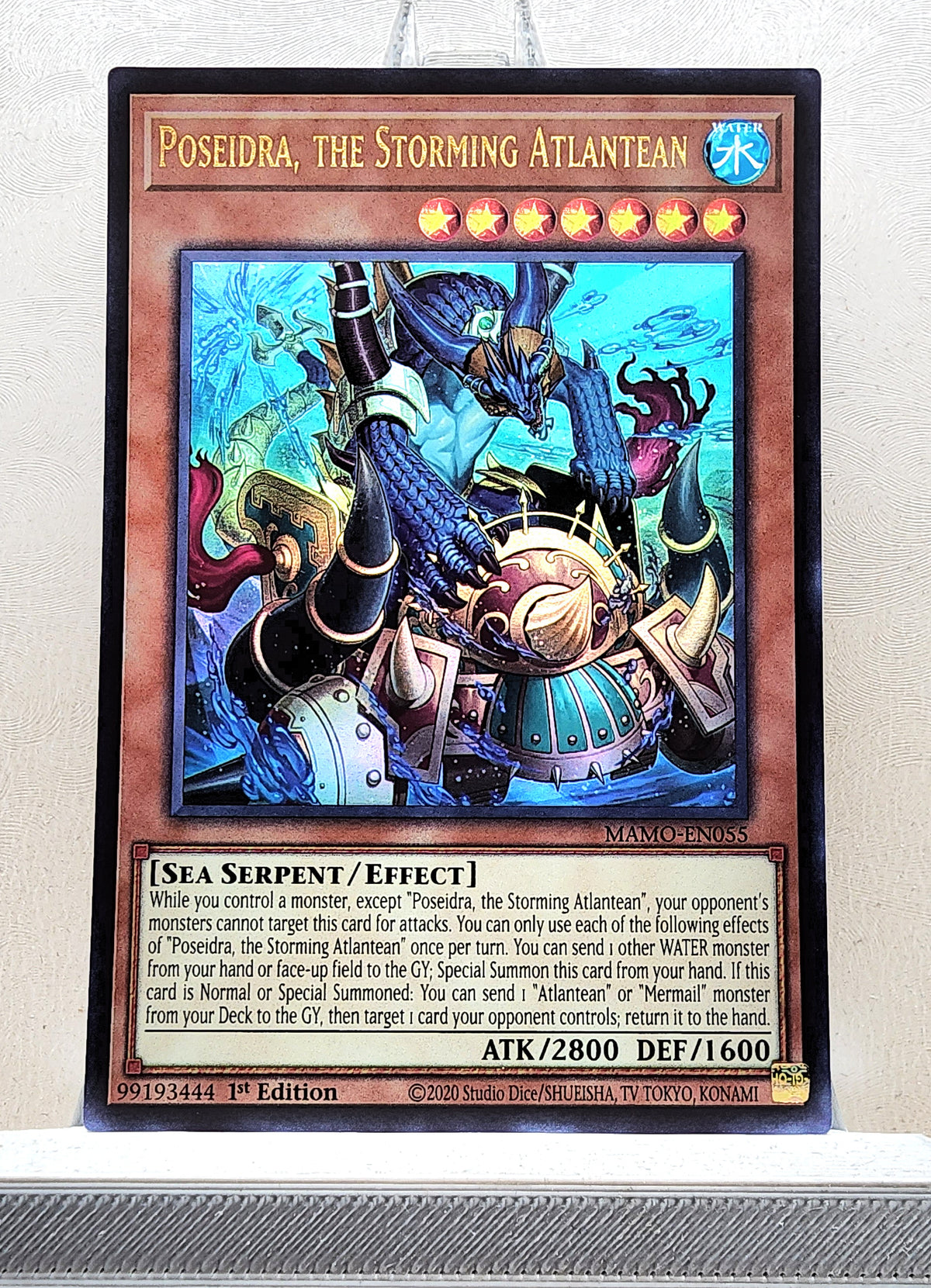 Yugioh! 1x Poseidra, the Storming Atlantean (MAMO - Ultra Rare) 1st Edition