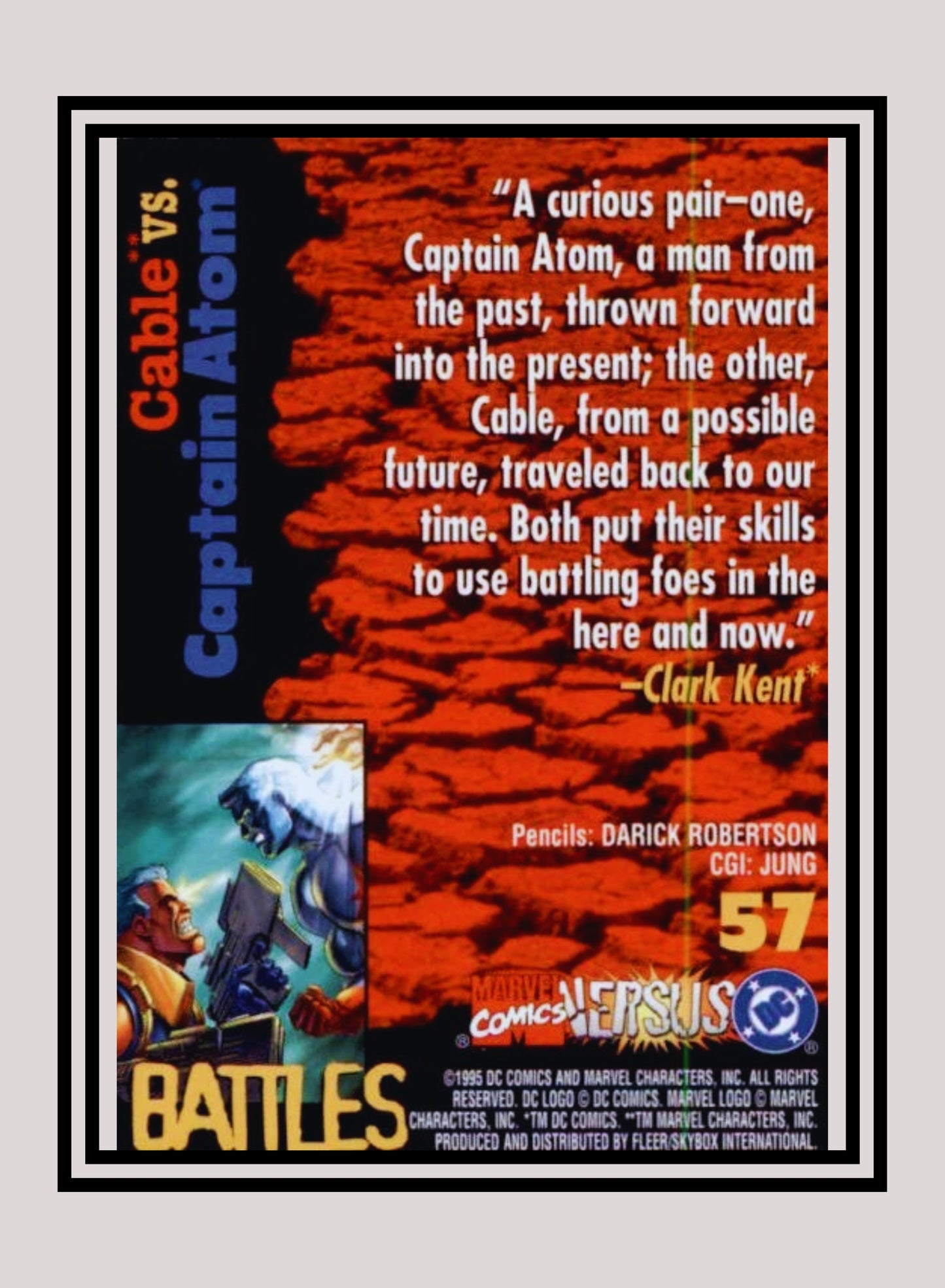 Marvel! 1x Cable vs. Captain Atom - Base (#057 - 1995 Fleer DC vs. Marvel Comics)