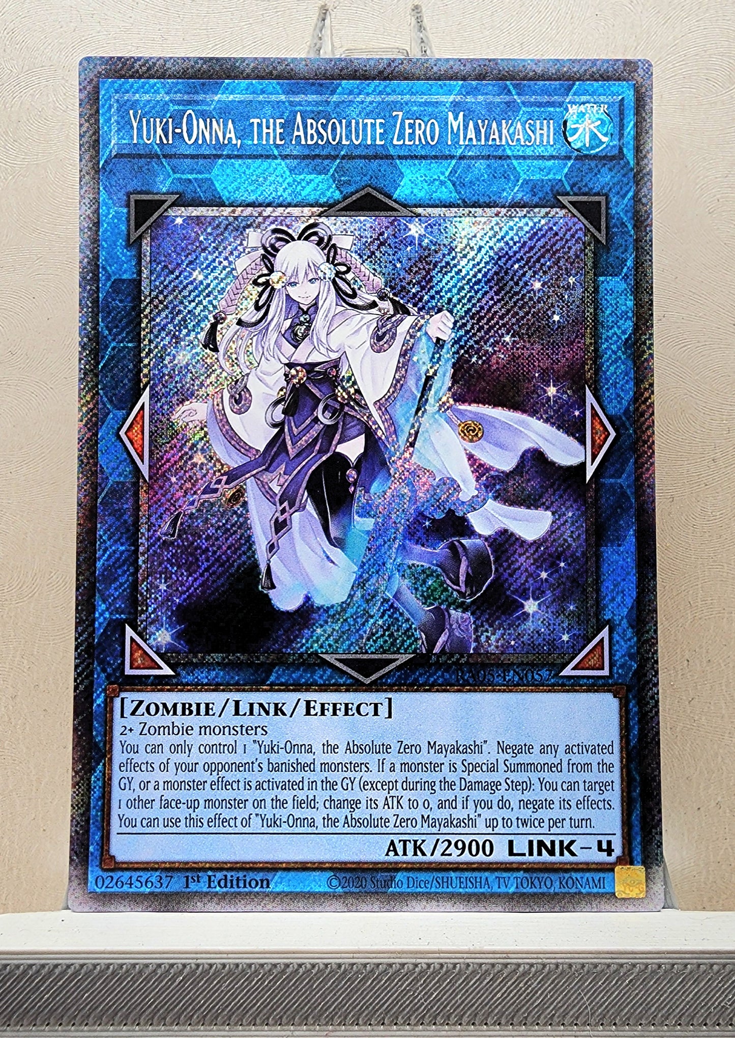 Yugioh! 1x Yuki-Onna, the Absolute Zero Mayakashi (RA05 - Platinum Secret Rare) 1st Edition