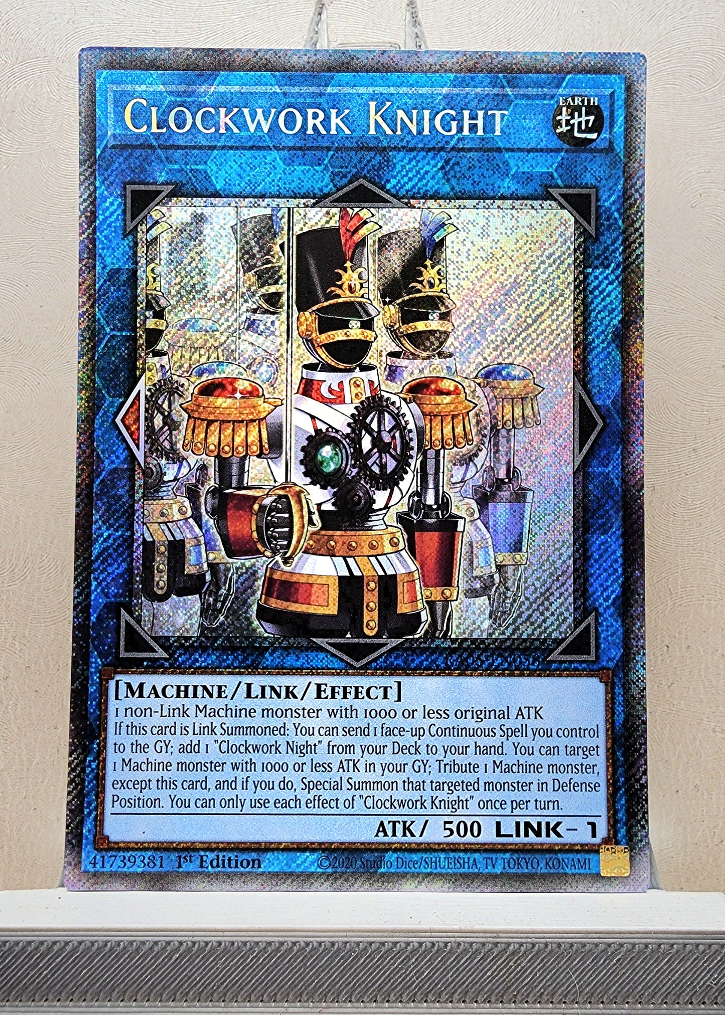 Yugioh! 1x Clockwork Knight (RA05 - Platinum Secret Rare) 1st Edition