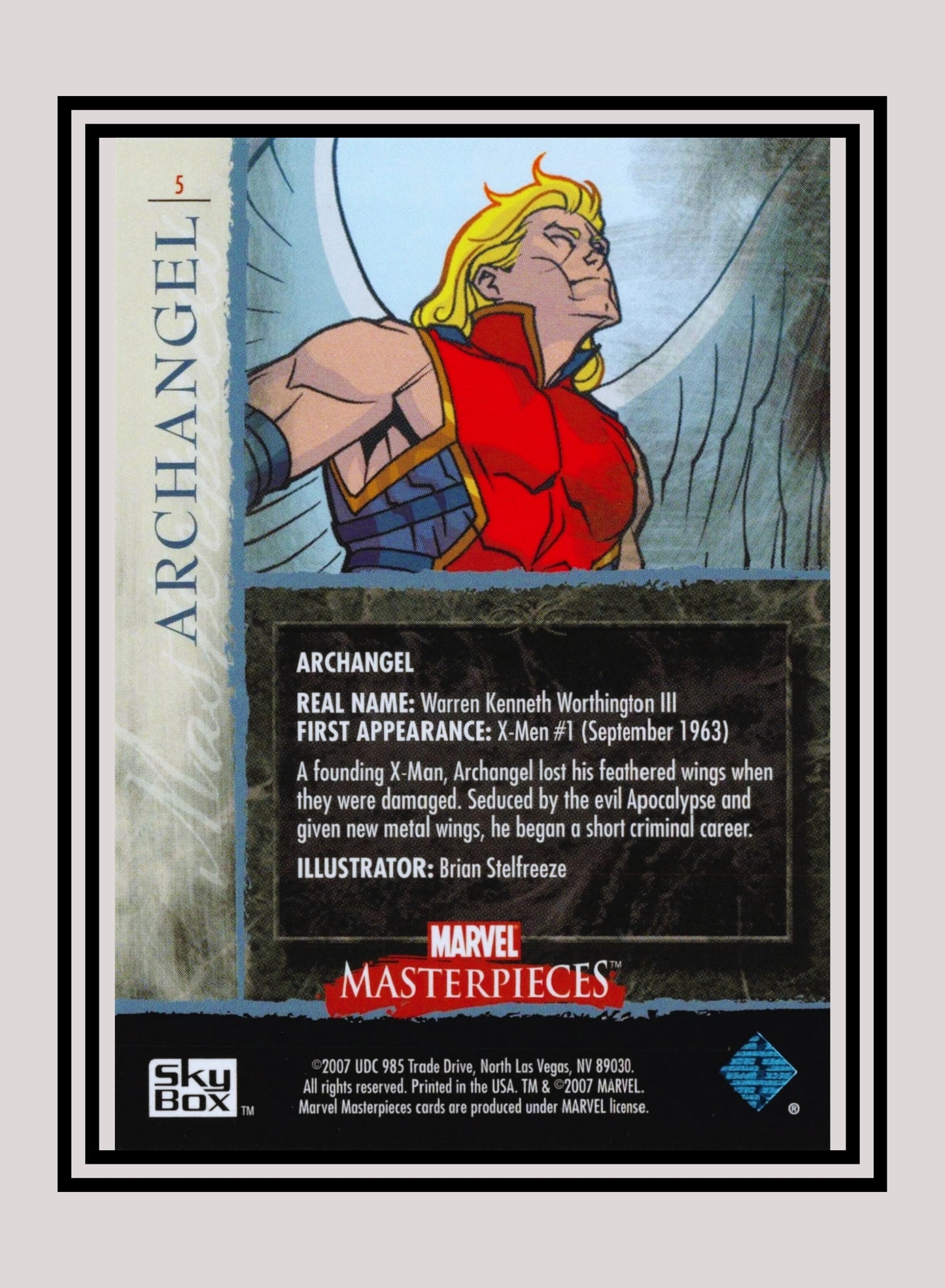 Marvel! 1x Archangel - Base (#05 - 2007 Upper Deck Marvel Masterpieces)
