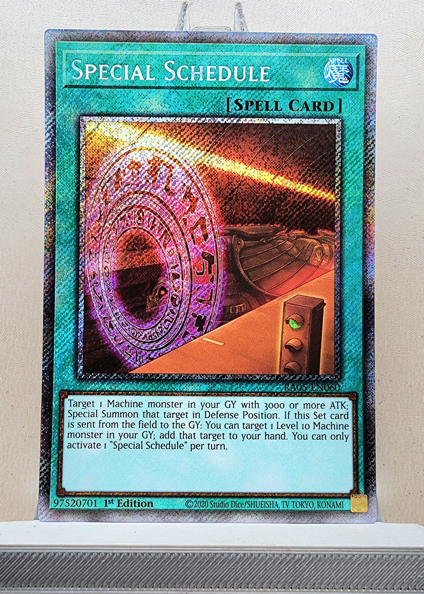 Yugioh! 1x Special Schedule (RA05 - Platinum Secret Rare) 1st Edition