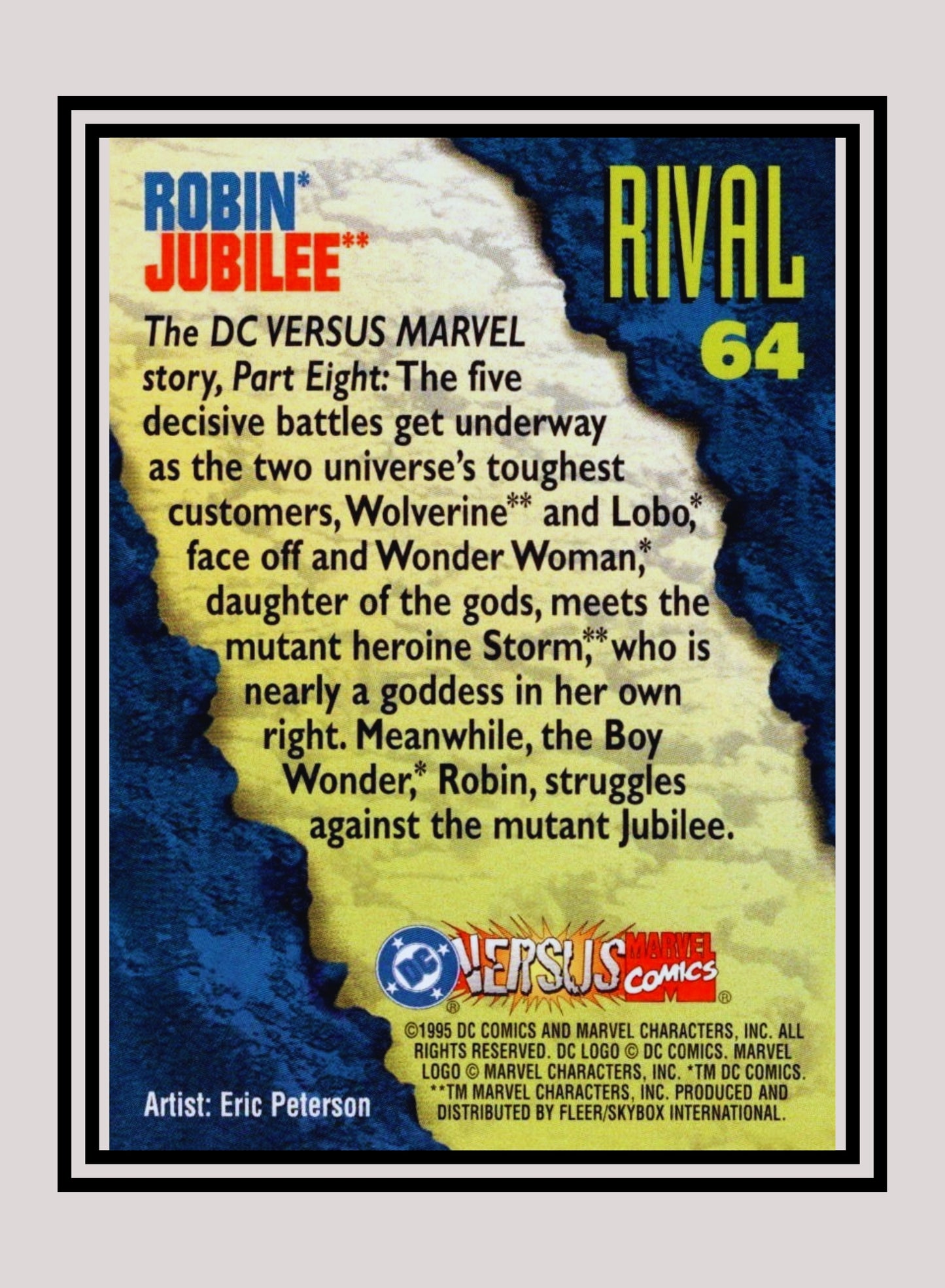 Marvel! 1x Robin / Jubilee - Base (#064 - 1995 Fleer DC vs. Marvel Comics)