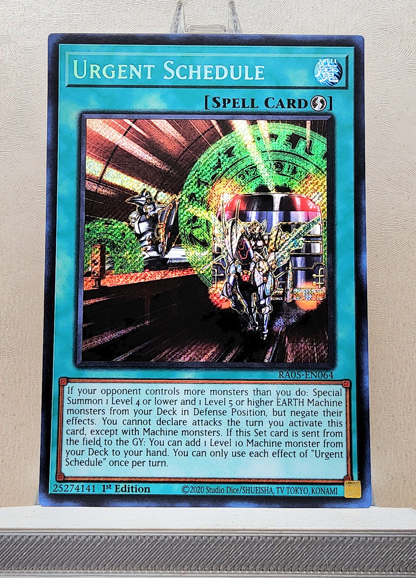 Yugioh! 1x Urgent Schedule (RA05 - Secret Rare) 1st Edition