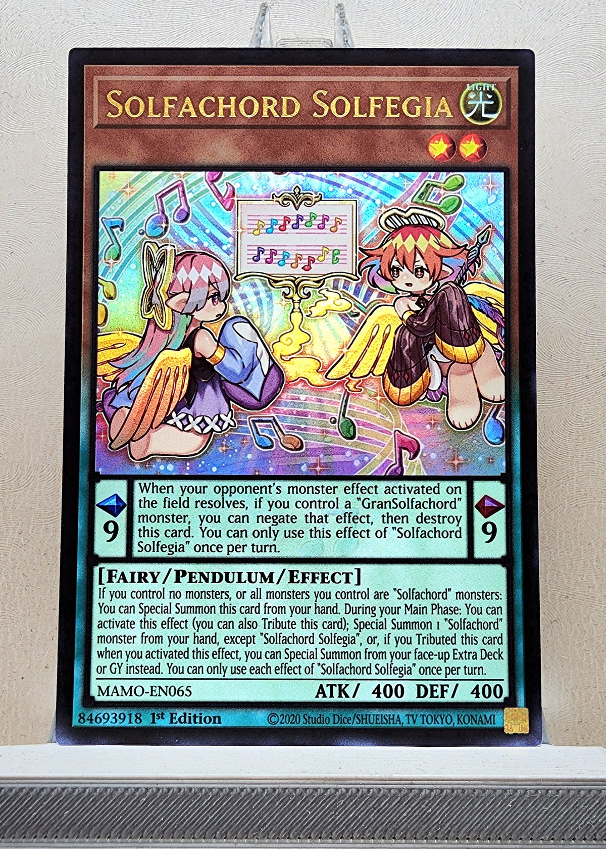 Yugioh! 1x Solfachord Solfegia (MAMO - Ultra Rare) 1st Edition