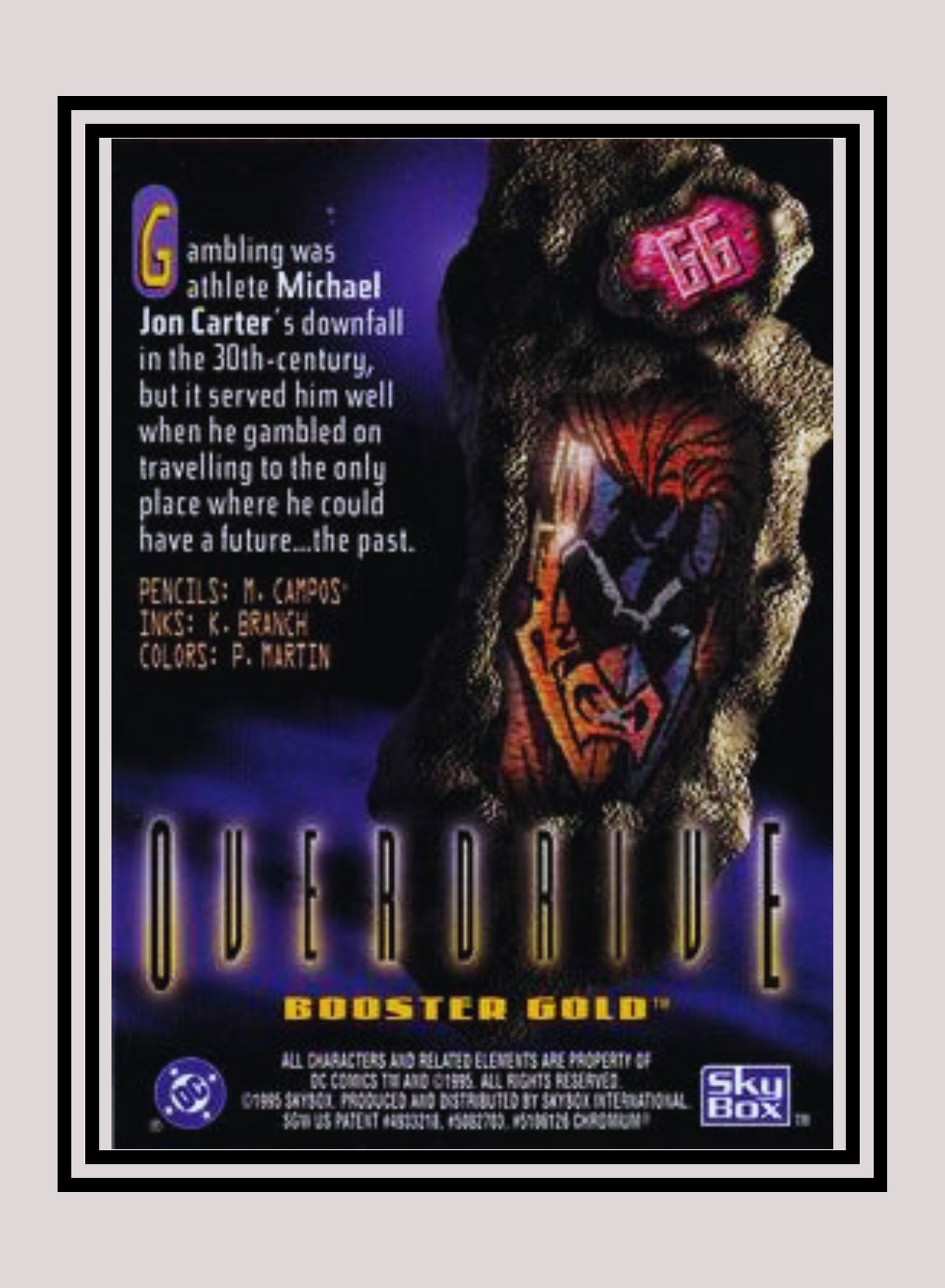 DC! 1x Booster Gold - Power Chrome (#066 - 1995 SkyBox DC Power Chrome Legends)