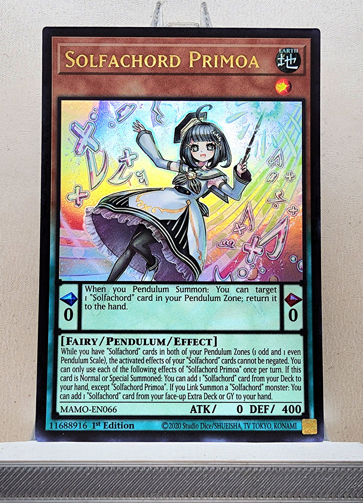 Yugioh! 1x Solfachord Primoa (MAMO - Ultra Rare) 1st Edition