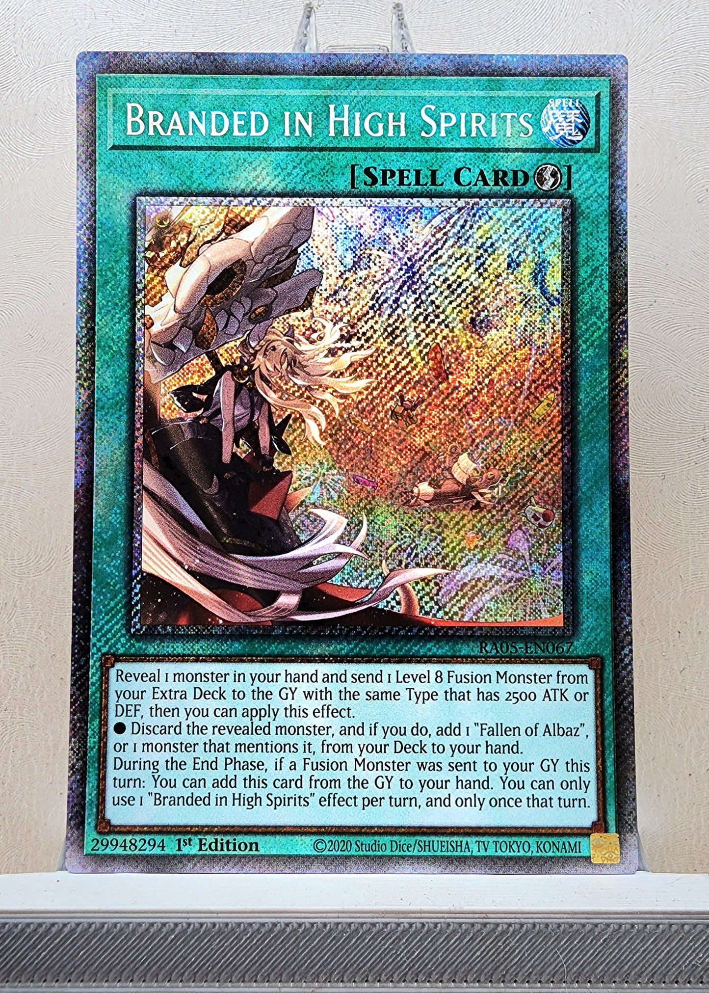 Yugioh! 1x Branded in High Spirits (RA05 - Platinum Secret Rare) 1st Edition