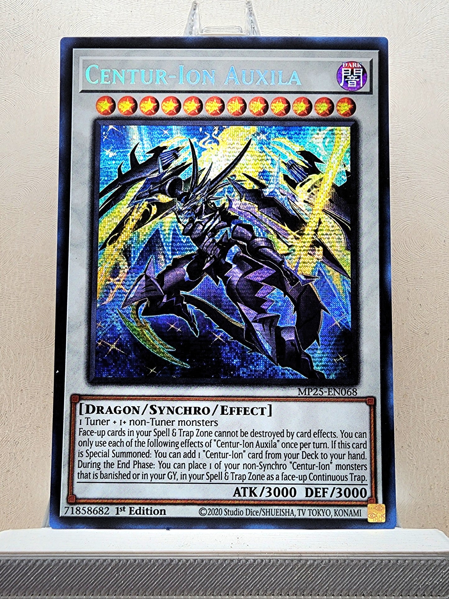 Yugioh! 1x Centur-Ion Auxila (MP25 - Prismatic Secret Rare) 1st Edition