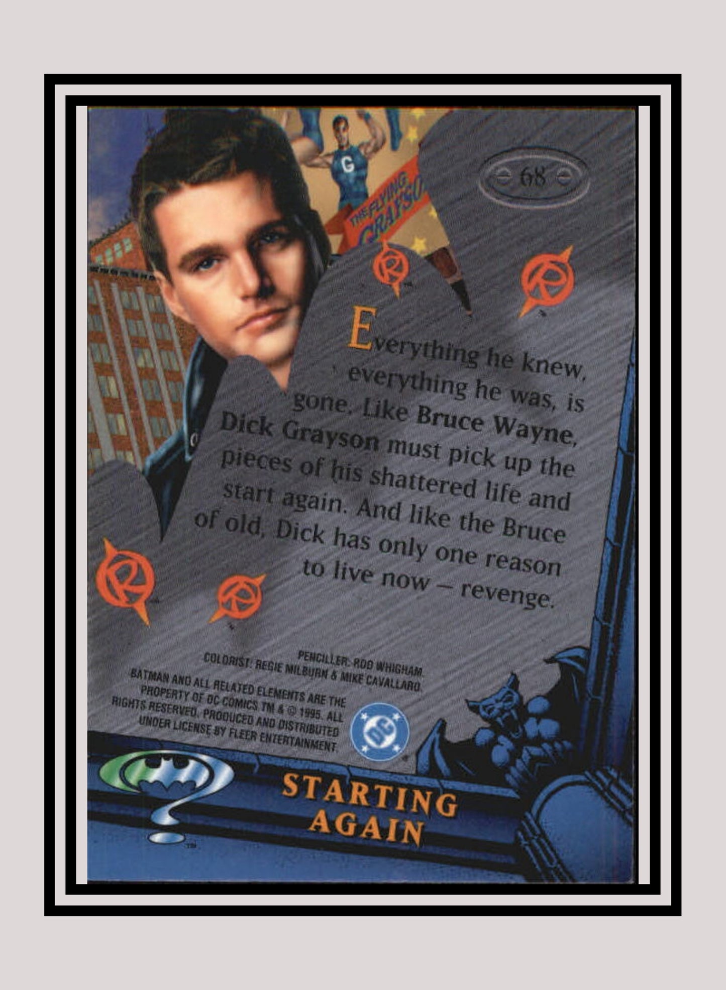 DC! 1x Starting Again - Base Metal (#068 - 1995 Fleer Batman Forever Metal)