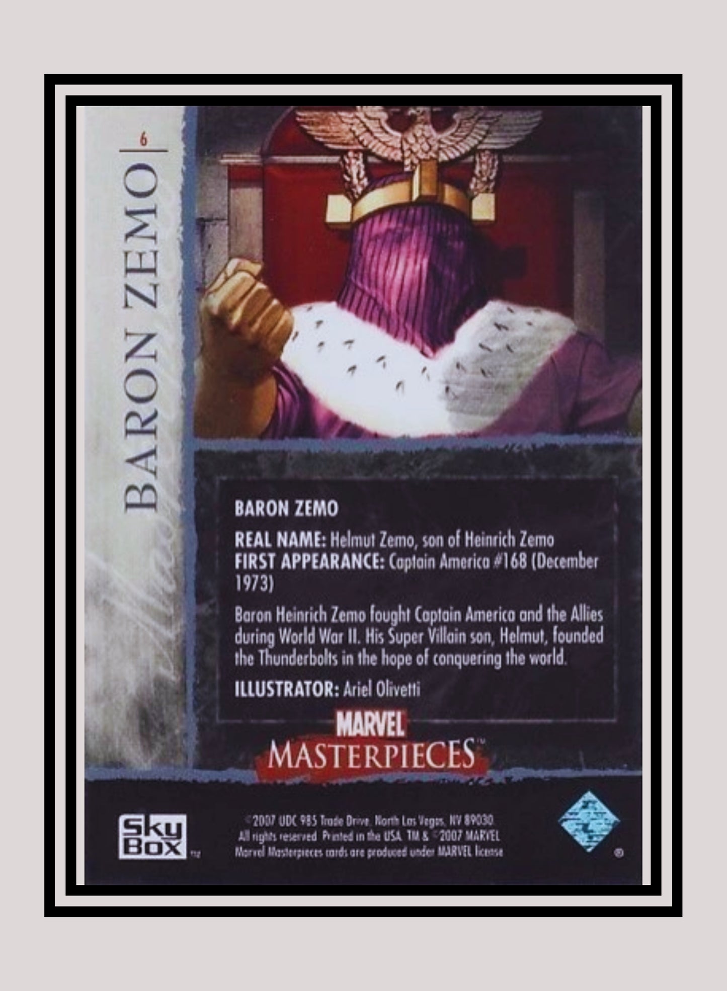 Marvel! 1x Baron Zemo - Base (#06 - 2007 Upper Deck Marvel Masterpieces)
