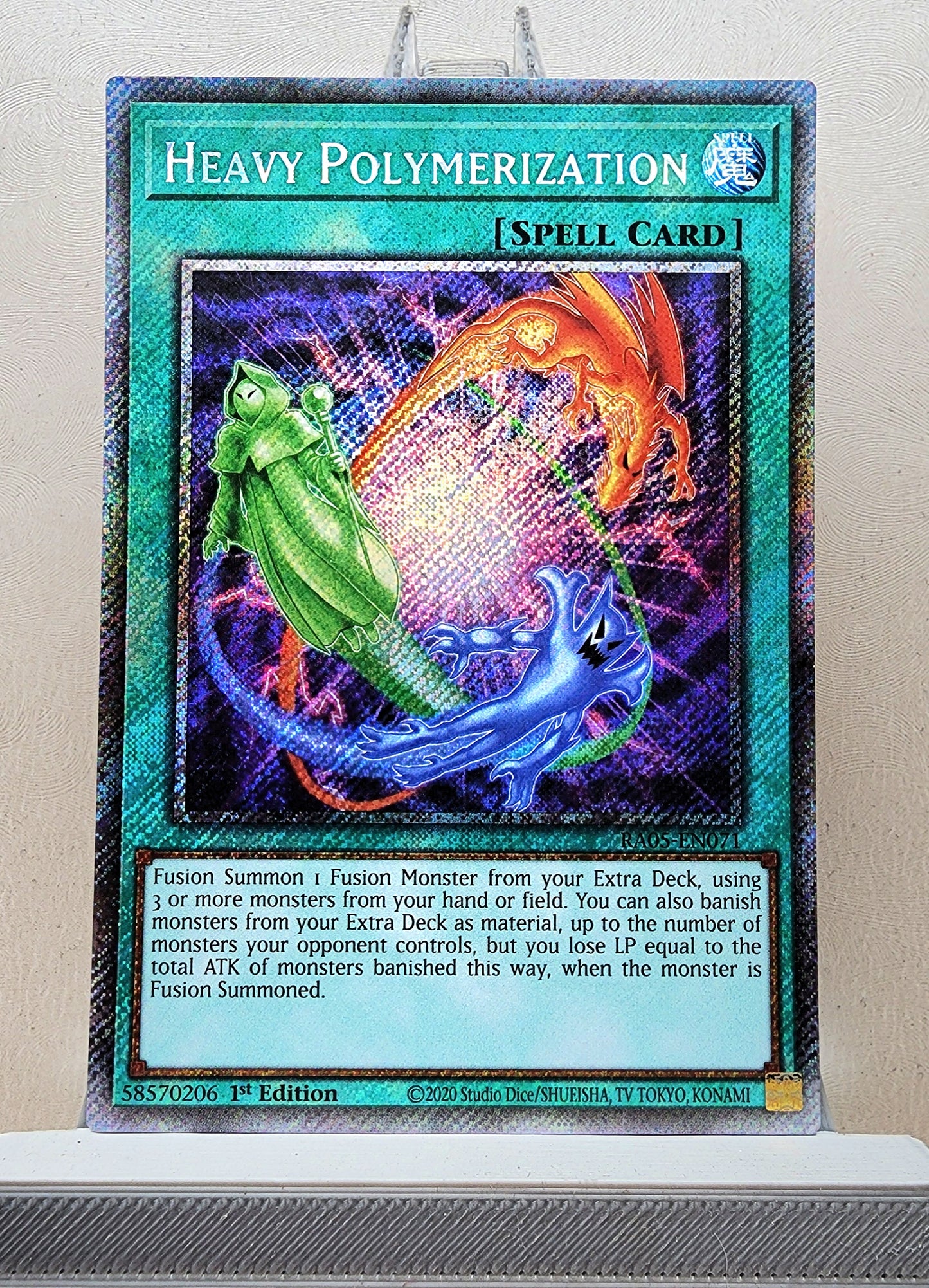 Yugioh! 1x Heavy Polymerization (RA05 - Platinum Secret Rare) 1st Edition