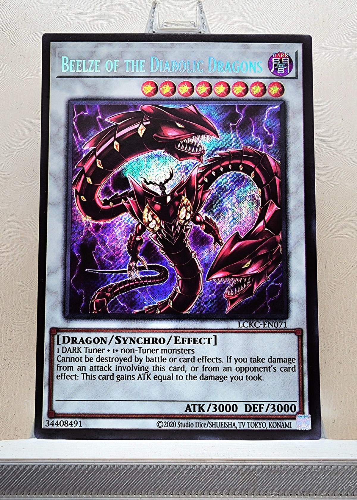 Yugioh! 1x Beelze of the Diabolic Dragons (LCKC - Secret Rare) Unli Edition