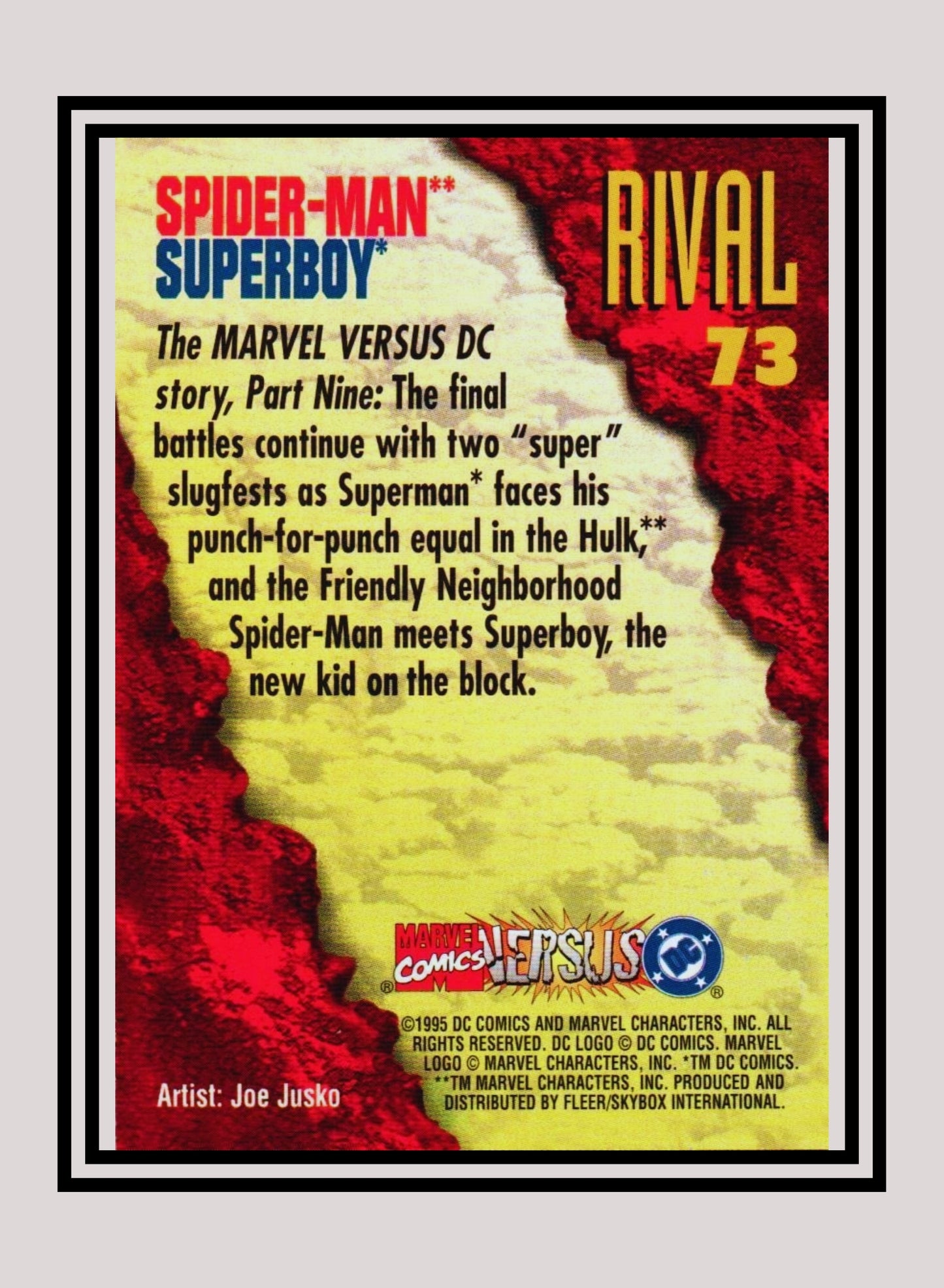 Marvel! 1x Spiderman / Superboy - Base (#073 - 1995 Fleer DC vs. Marvel Comics)