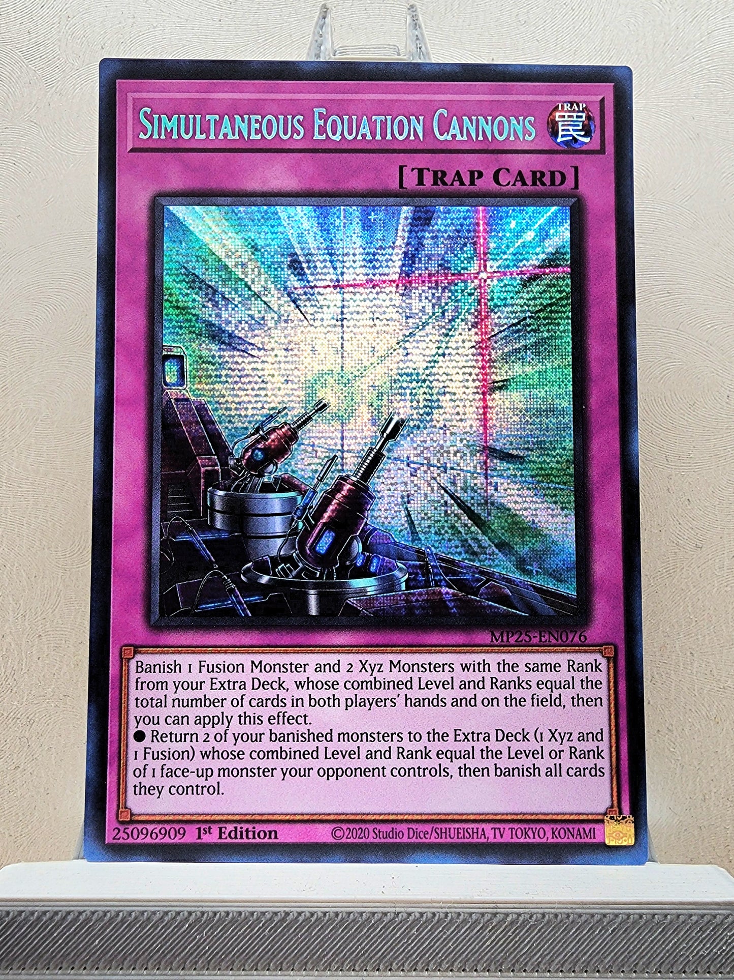 Yugioh! 1x Simultaneous Equation Cannons (MP25 - Prismatic Secret Rare) 1st Edition