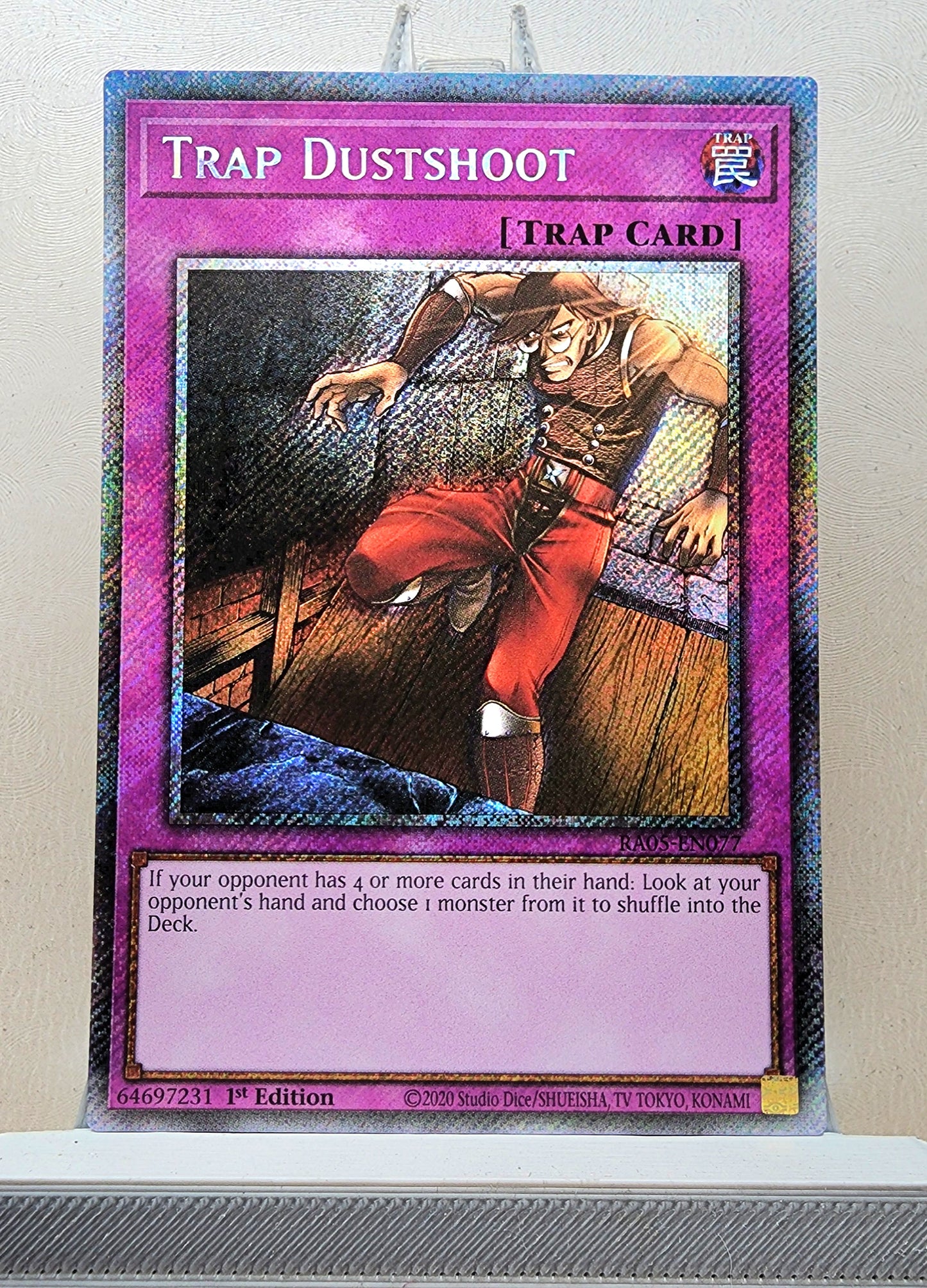 Yugioh! 1x Trap Dustshoot (RA05 - Platinum Secret Rare) 1st Edition