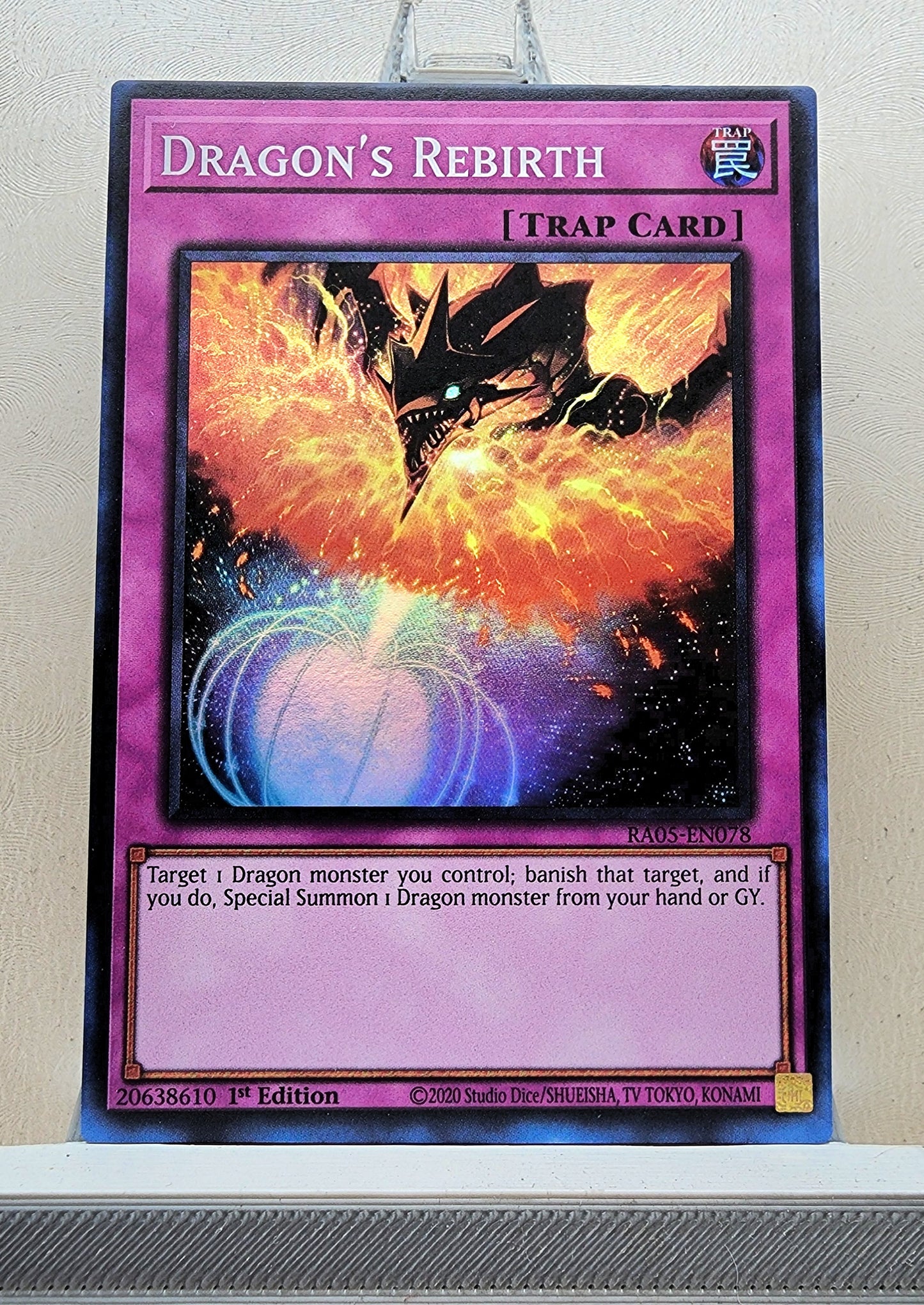 Yugioh! 1x Dragon's Rebirth (RA05 - Super Rare) 1st Edition