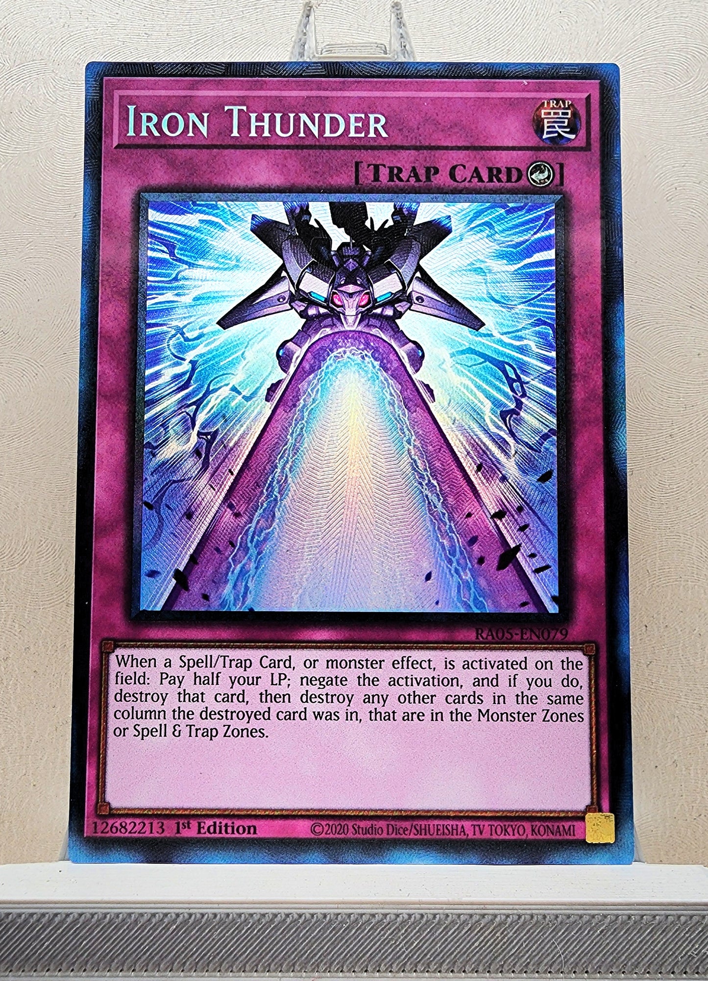 Yugioh! 1x Iron Thunder (RA05 - Prismatic Collectors Rare) 1st Edition