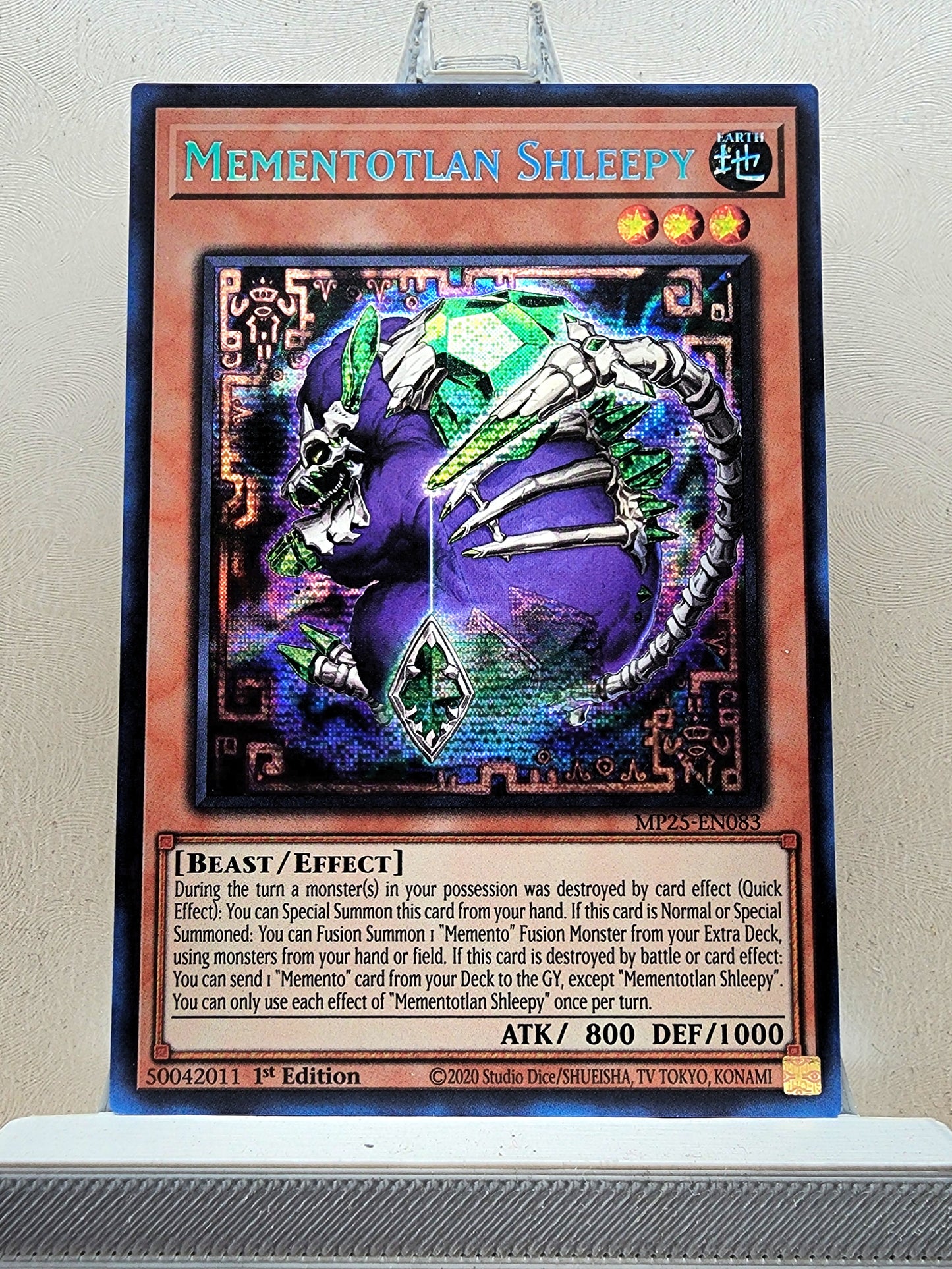 Yugioh! 1x Mementotlan Shleepy (MP25 - Prismatic Secret Rare) 1st Edition