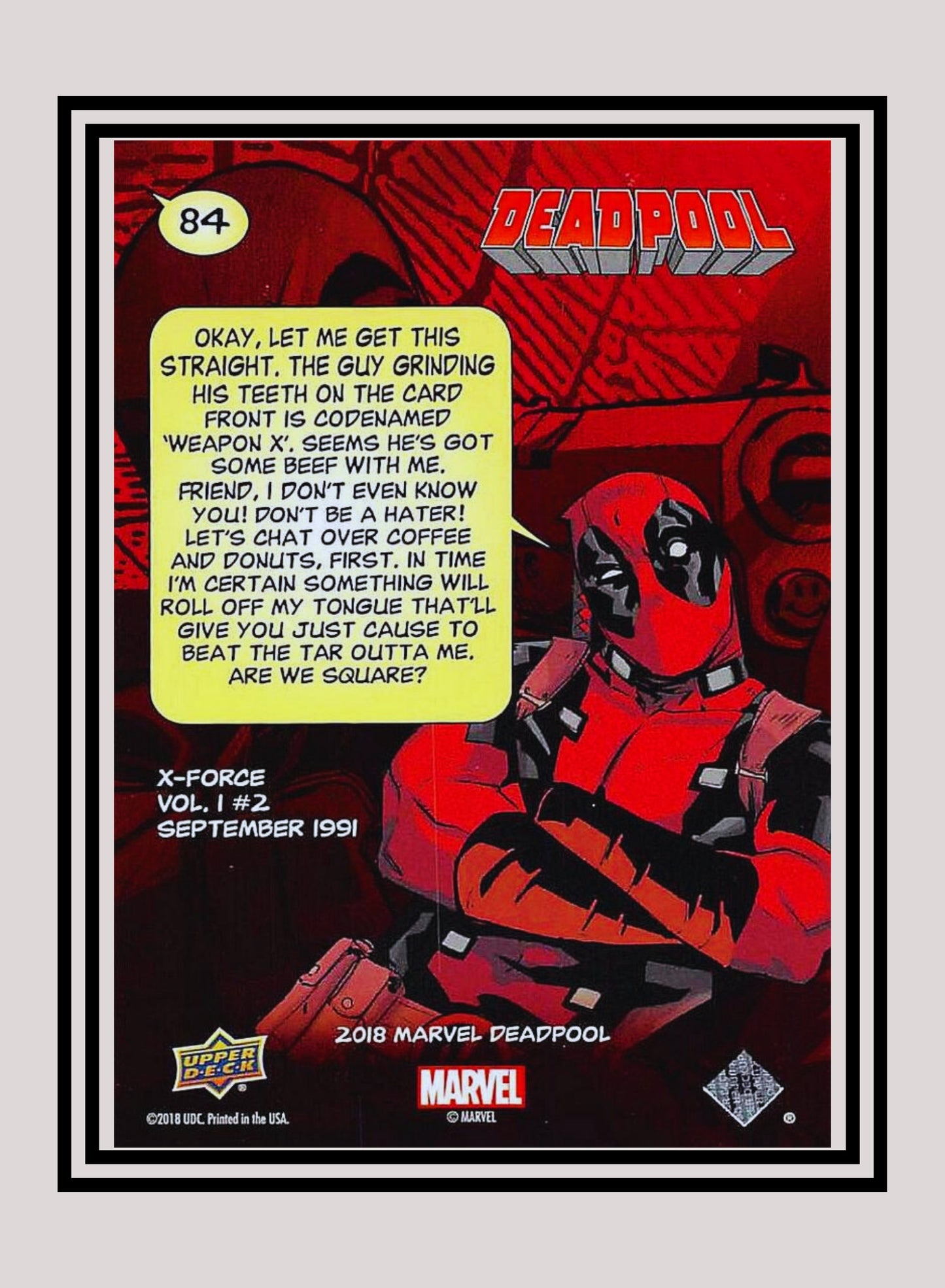 Marvel! 1x Geez! - Base (#084 - 2019 Upper Deck Deadpool)