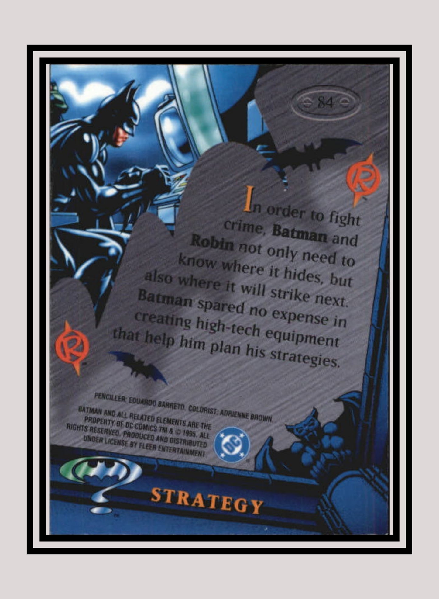 DC! 1x Strategy - Base Metal (#084 - 1995 Fleer Batman Forever Metal)