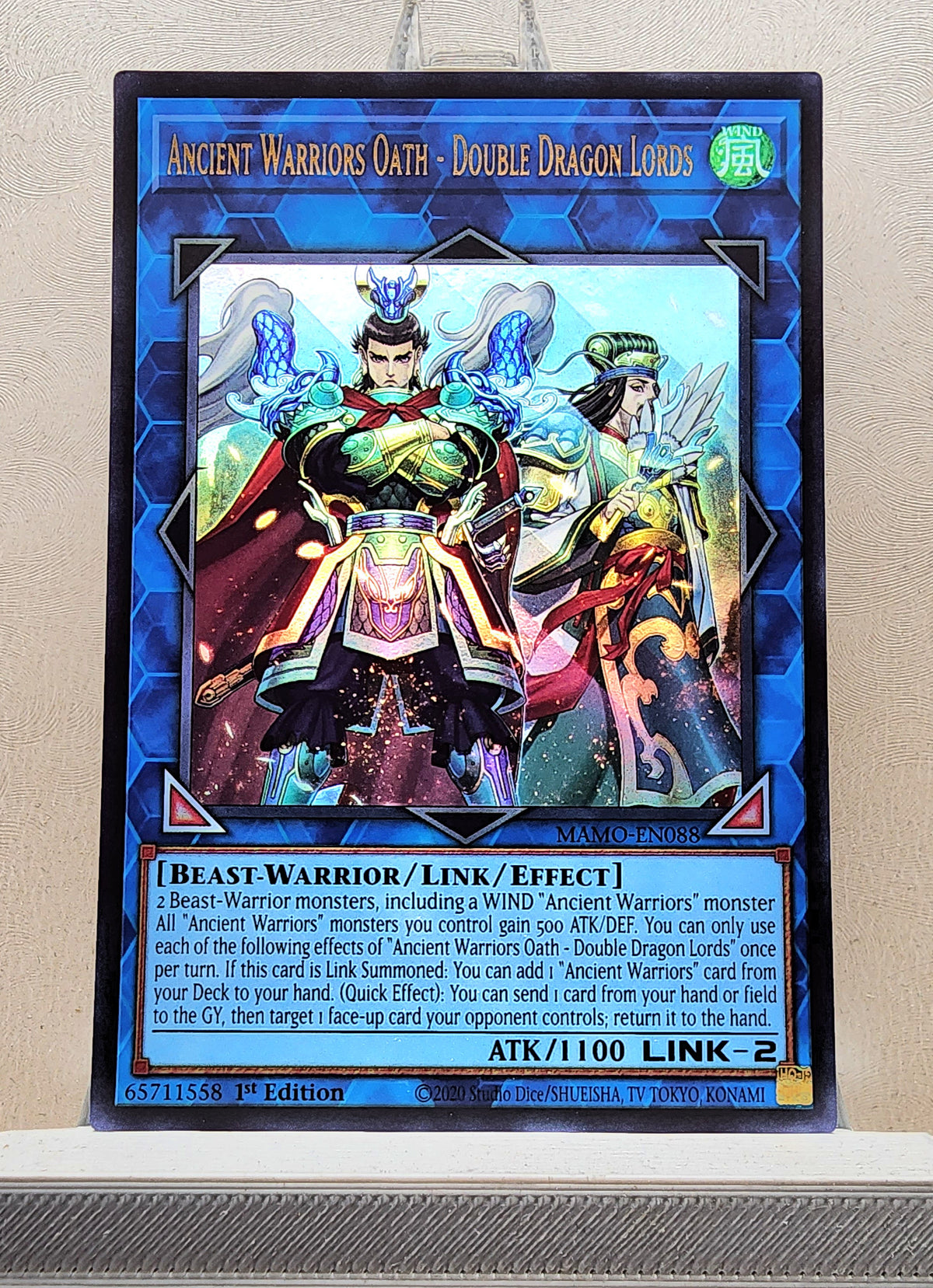Yugioh! 1x Ancient Warriors Oath - Double Dragon Lords (MAMO - Ultra Rare) 1st Edition