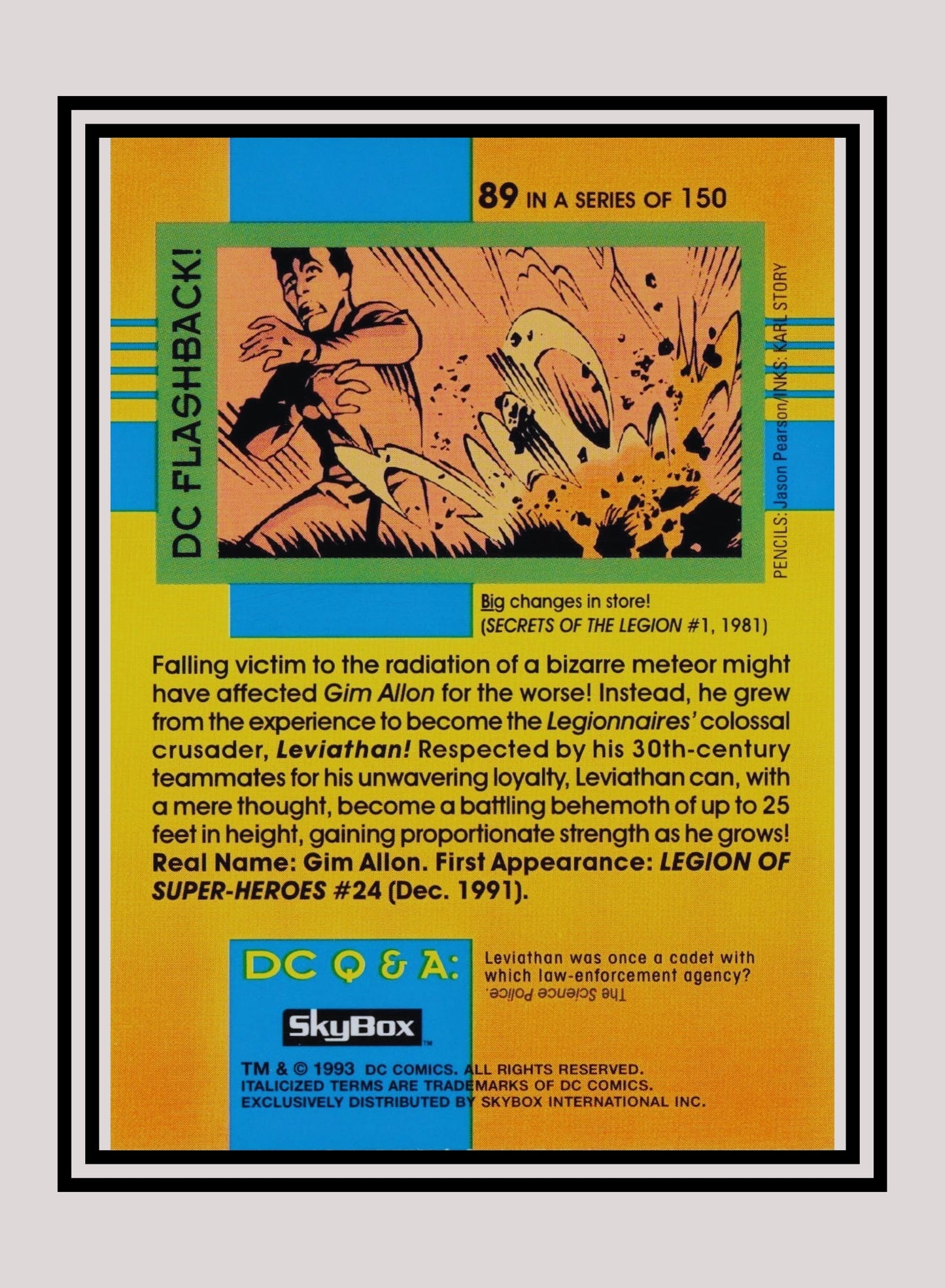 DC! 1x Leviathan - Base (#089 - 1993 Skybox DC Cosmic Teams)