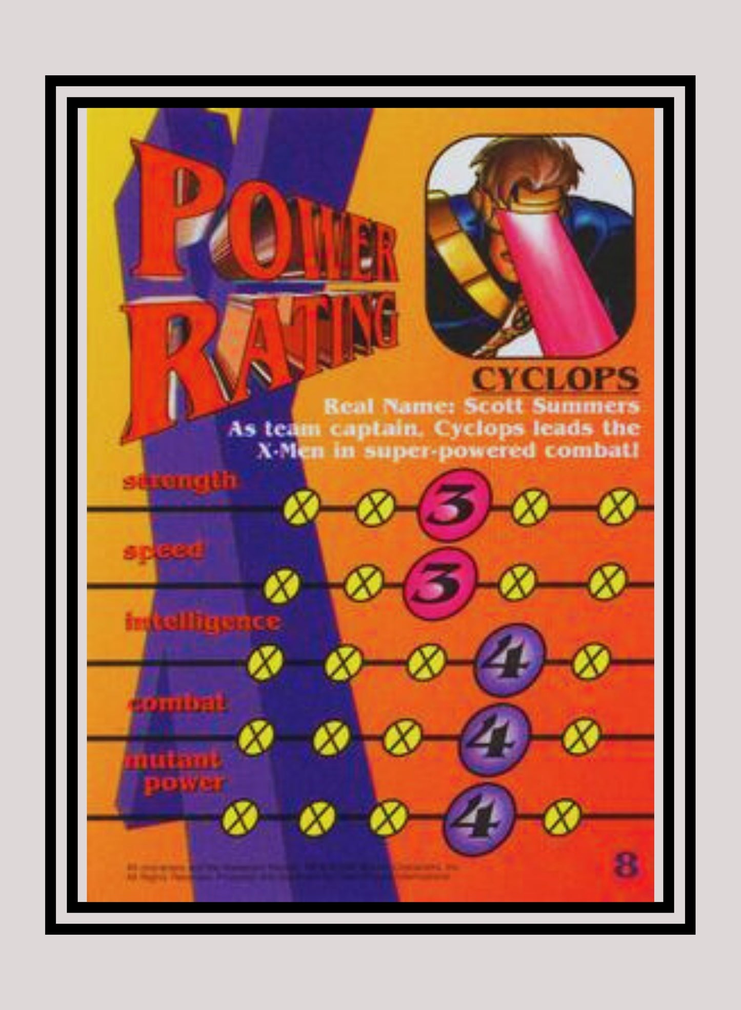 Marvel! 1x Cyclops - Base (#08 - 1997 Fleer X-Men International)