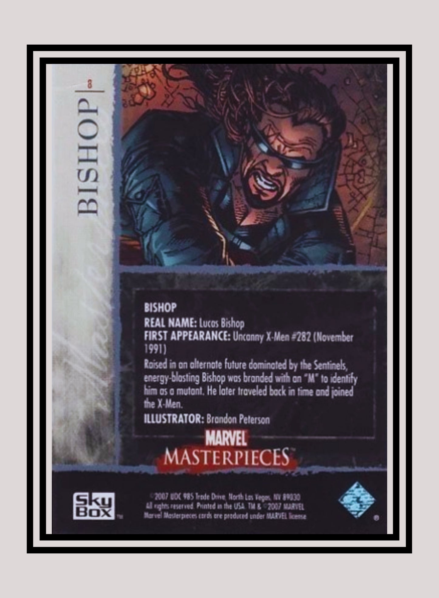 Marvel! 1x Bishop - Base (#08 - 2007 Upper Deck Marvel Masterpieces)