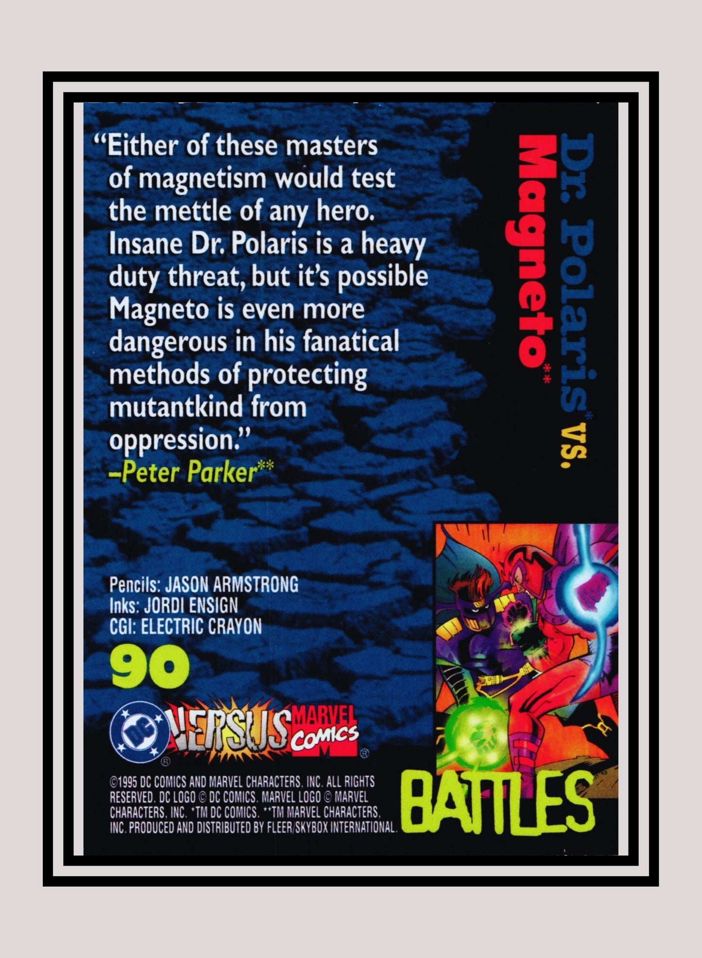 Marvel! 1x Dr. Polaris vs. Magneto - Base (#090 - 1995 Fleer DC vs. Marvel Comics)