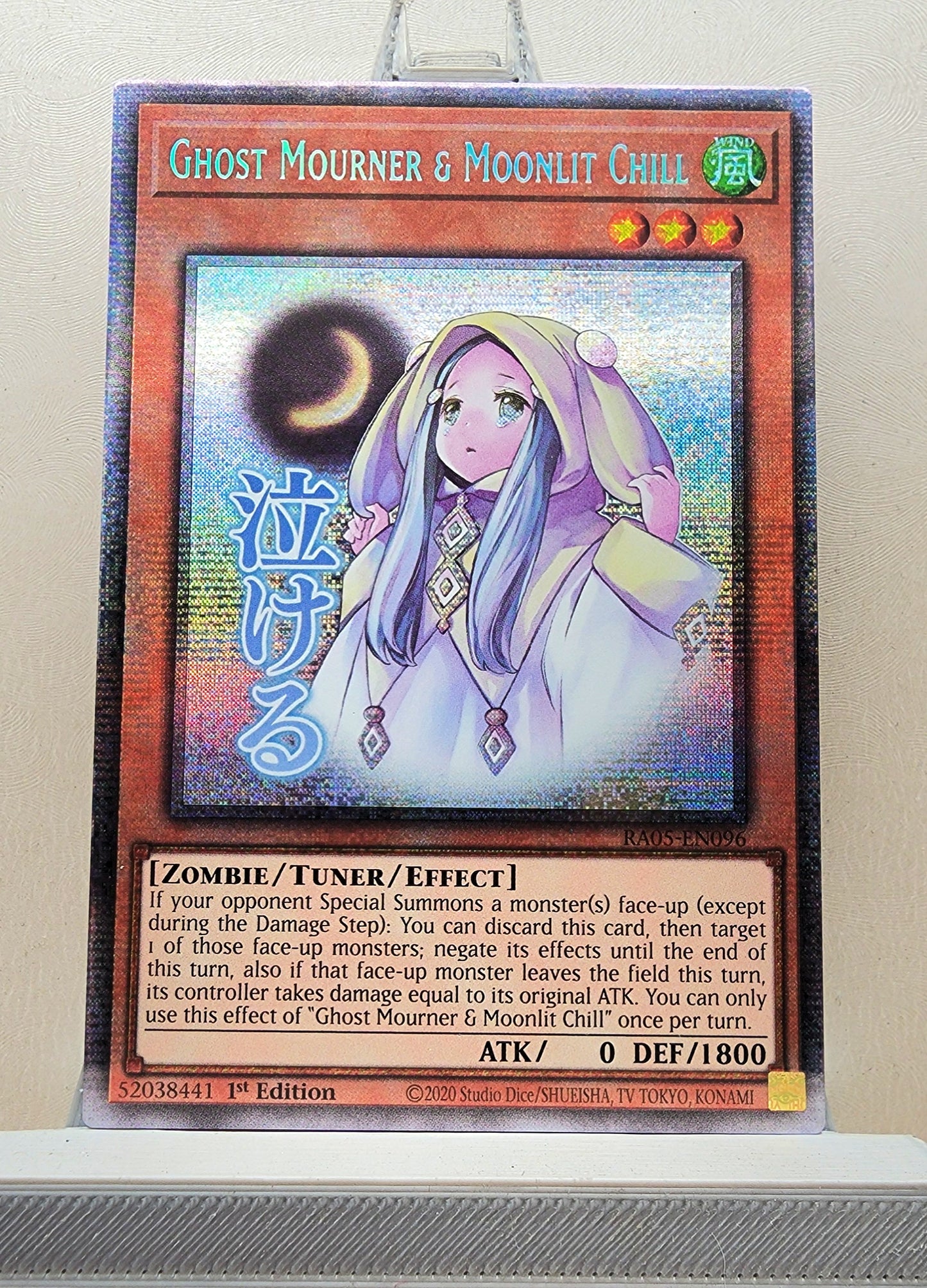 Yugioh! 1x Ghost Mourner & Moonlit Chill Stamp Artwork (RA05 - Starlight Rare) 1st Edition