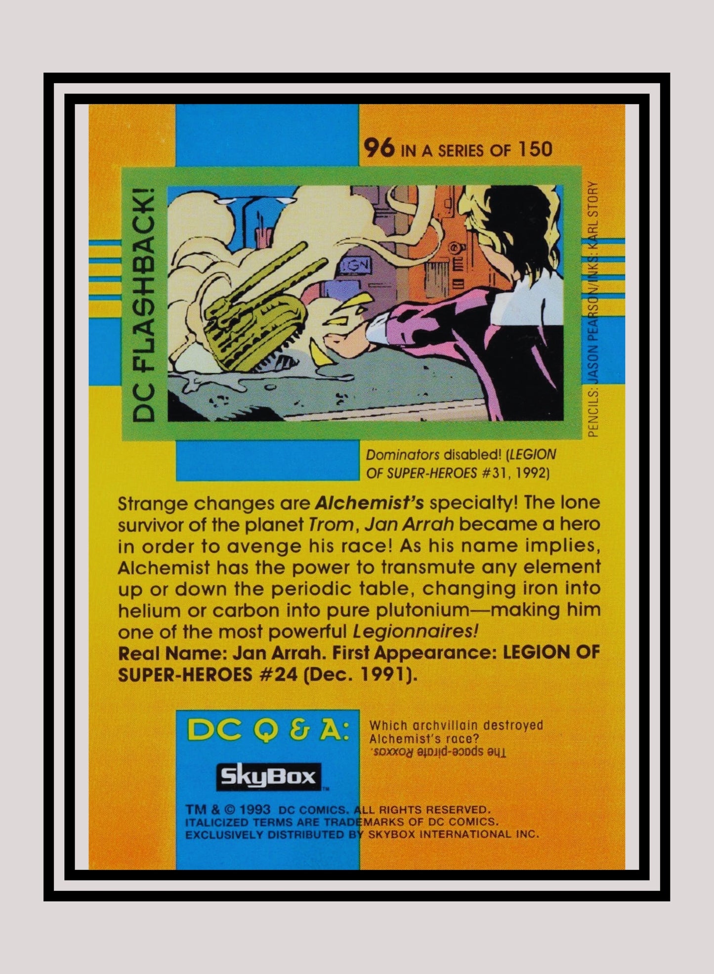 DC! 1x Alchemist - Base (#096 - 1993 Skybox DC Cosmic Teams)